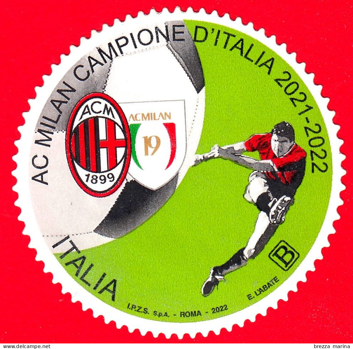 ITALIA - Usato - 2022 - Sport - Calcio - Milan – Campione D’Italia - B - 2021-...: Usados