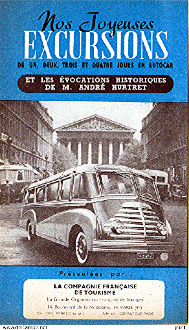 Nos Joyeuses EXCURSIONS 1954 (Autocar, Autobus, Traction Avant) (1064)_rl43 - Programs