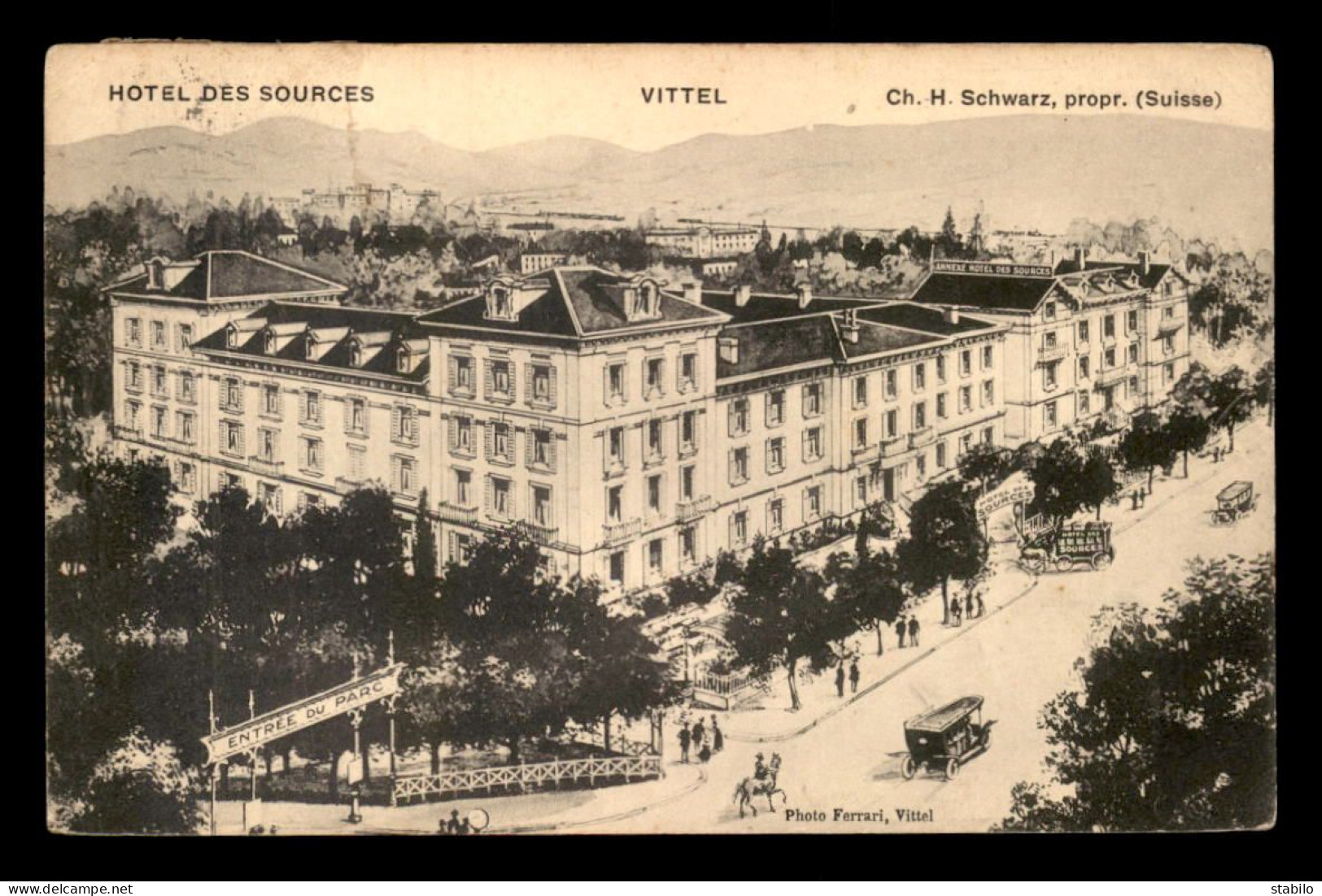 88 - VITTEL - L'HOTEL DES SOURCES - CH. H. SCHWARZ PROPRIETAIRE - Contrexeville