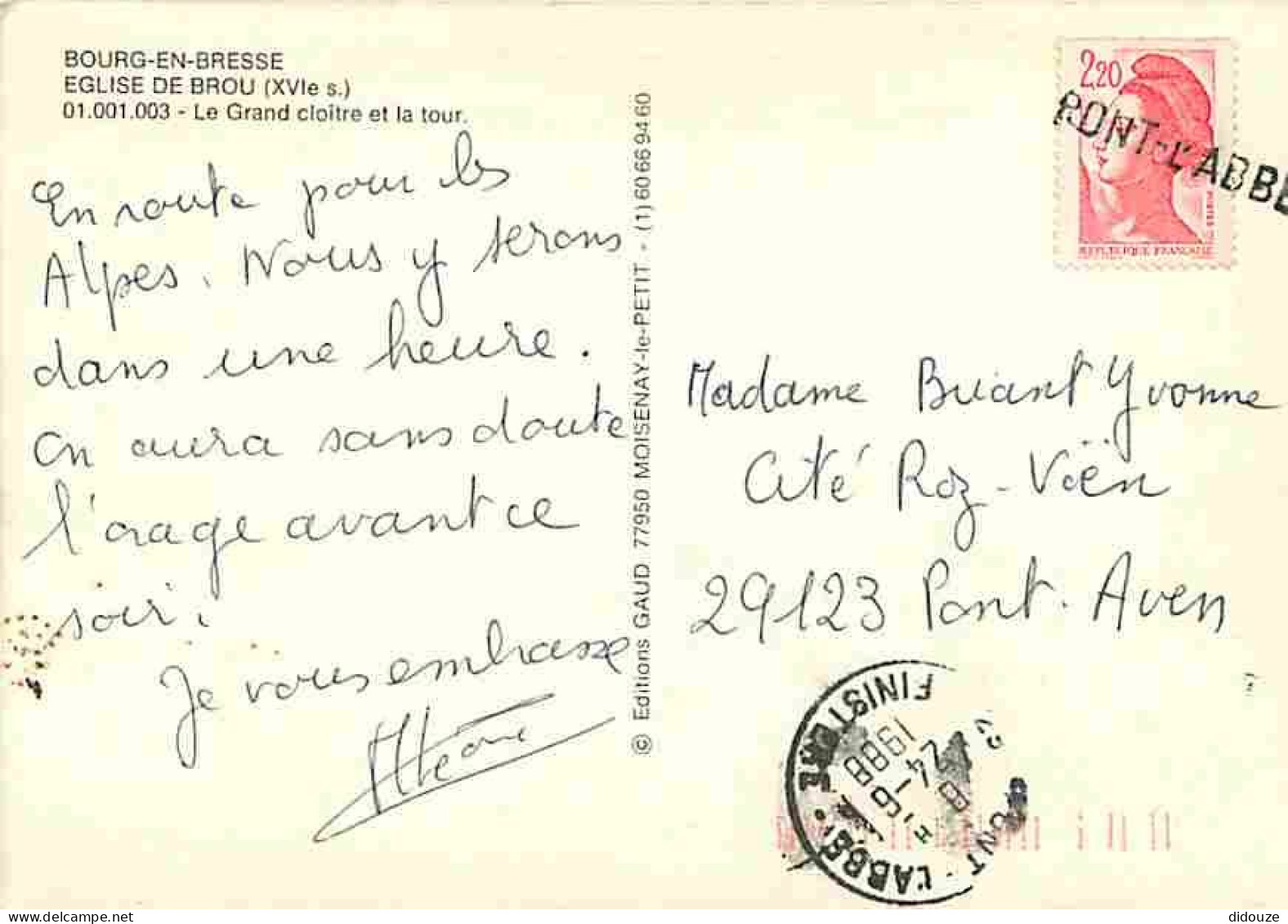 01 - Bourg En Bresse - Eglise De Brou - Le Grand Cloitre - La Tour - CPM - Voir Scans Recto-Verso  - Brou - Iglesia