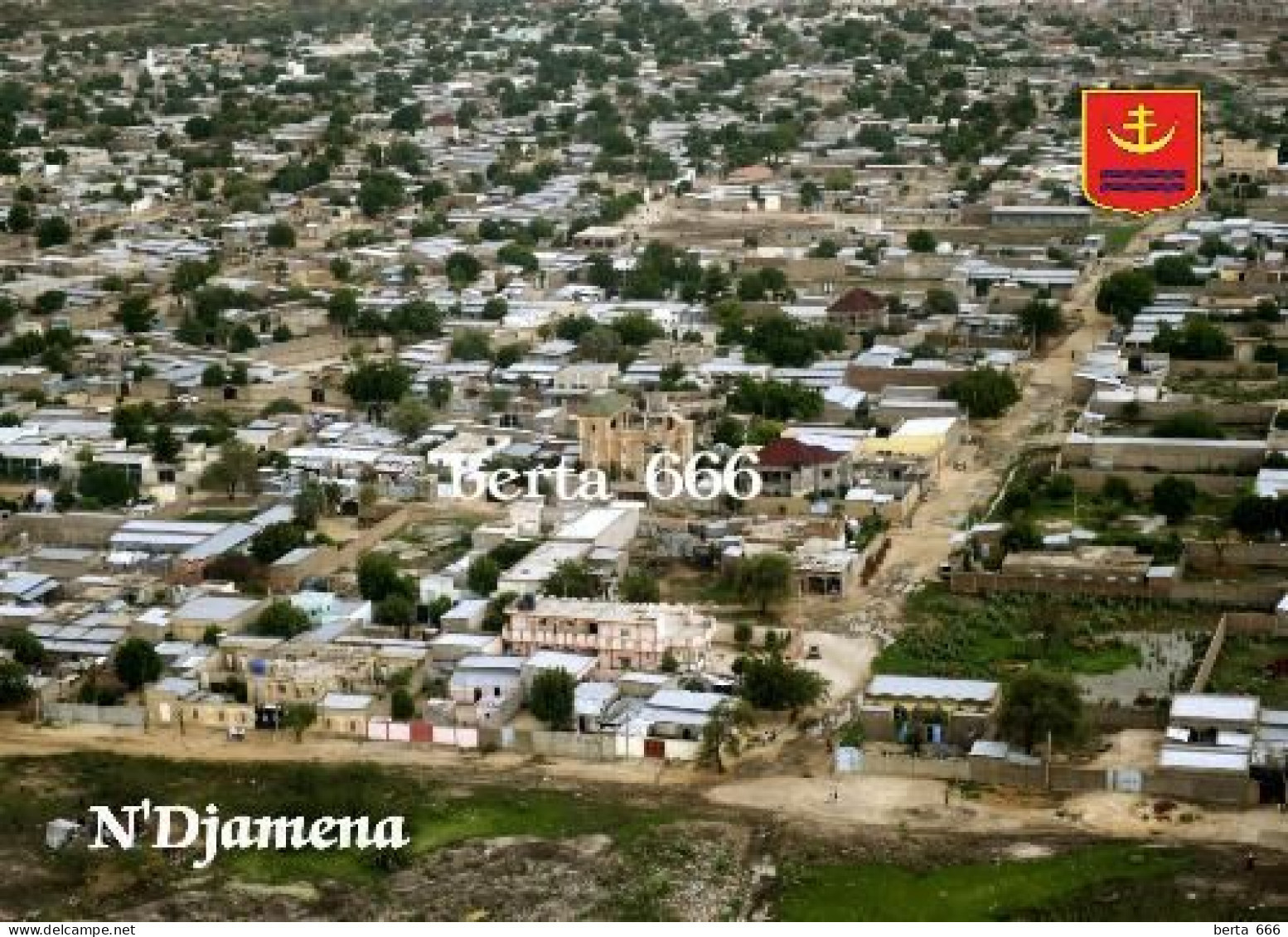 Chad N'Djamena Aerial View New Postcard - Chad