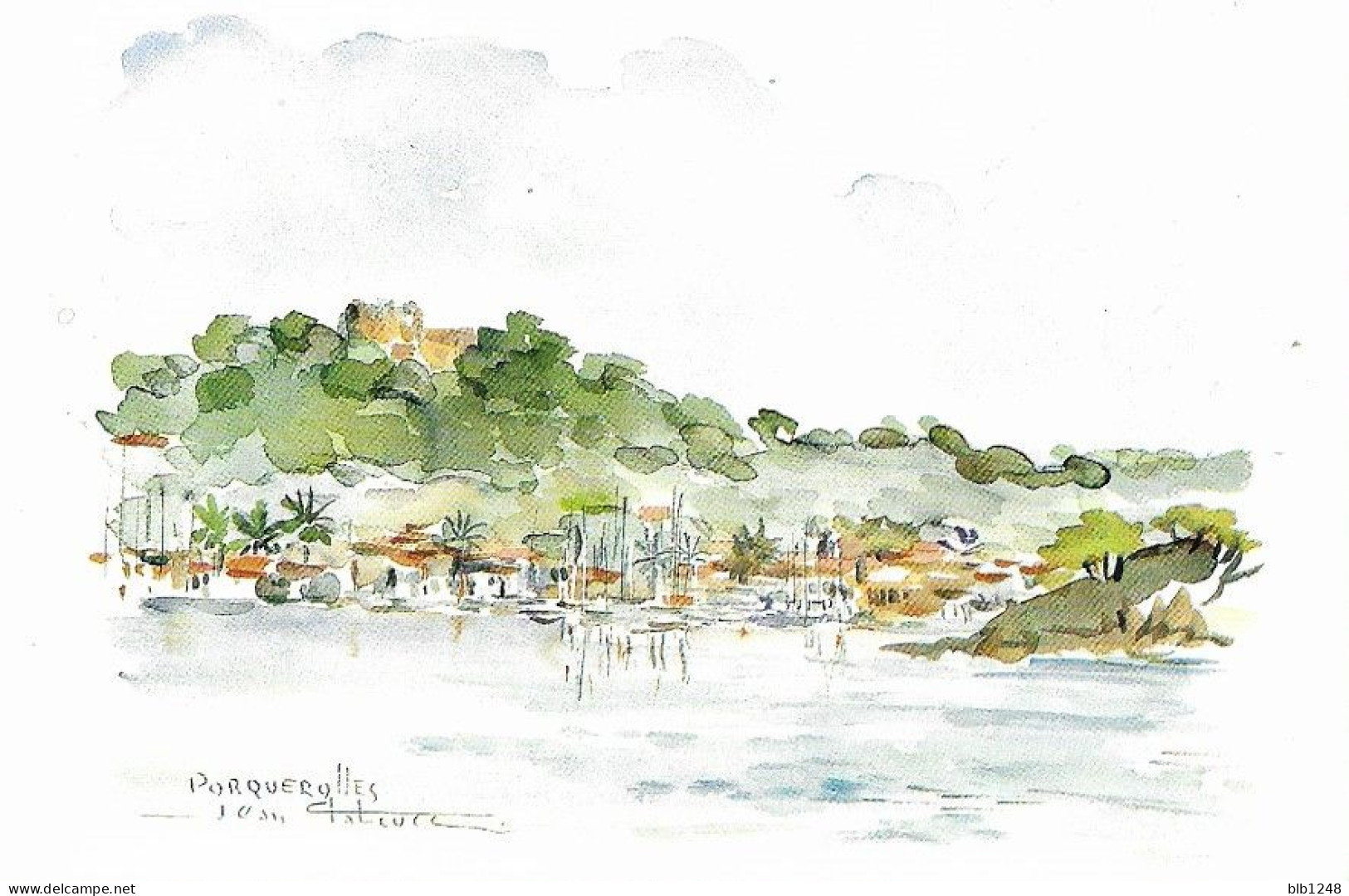 [83] Var > Porquerolles Le Port Aquarelle De Jean Falcucci - Porquerolles