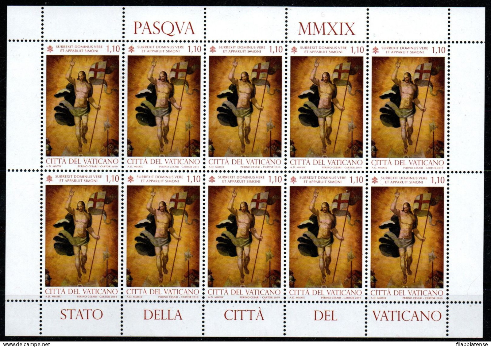 2019 - Vaticano 1819 Pasqua - Minifoglio     ++++++++ - Neufs