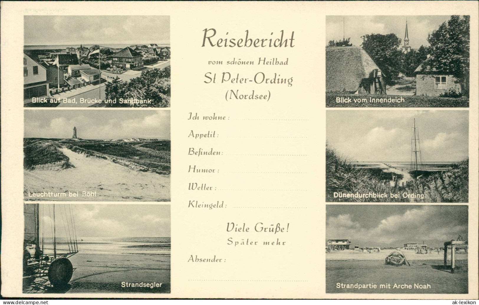 Ansichtskarte St. Peter-Ording Strand, Innendeich, Böhl MB 1940 - Other & Unclassified