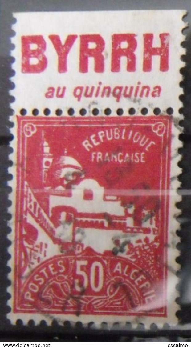 Timbre à Bande Publicitaire Algérie Mosquée De La Pêcherie 50 C Rouge N° 79A. Carnet Pub Publicité Byrrh - Autres & Non Classés