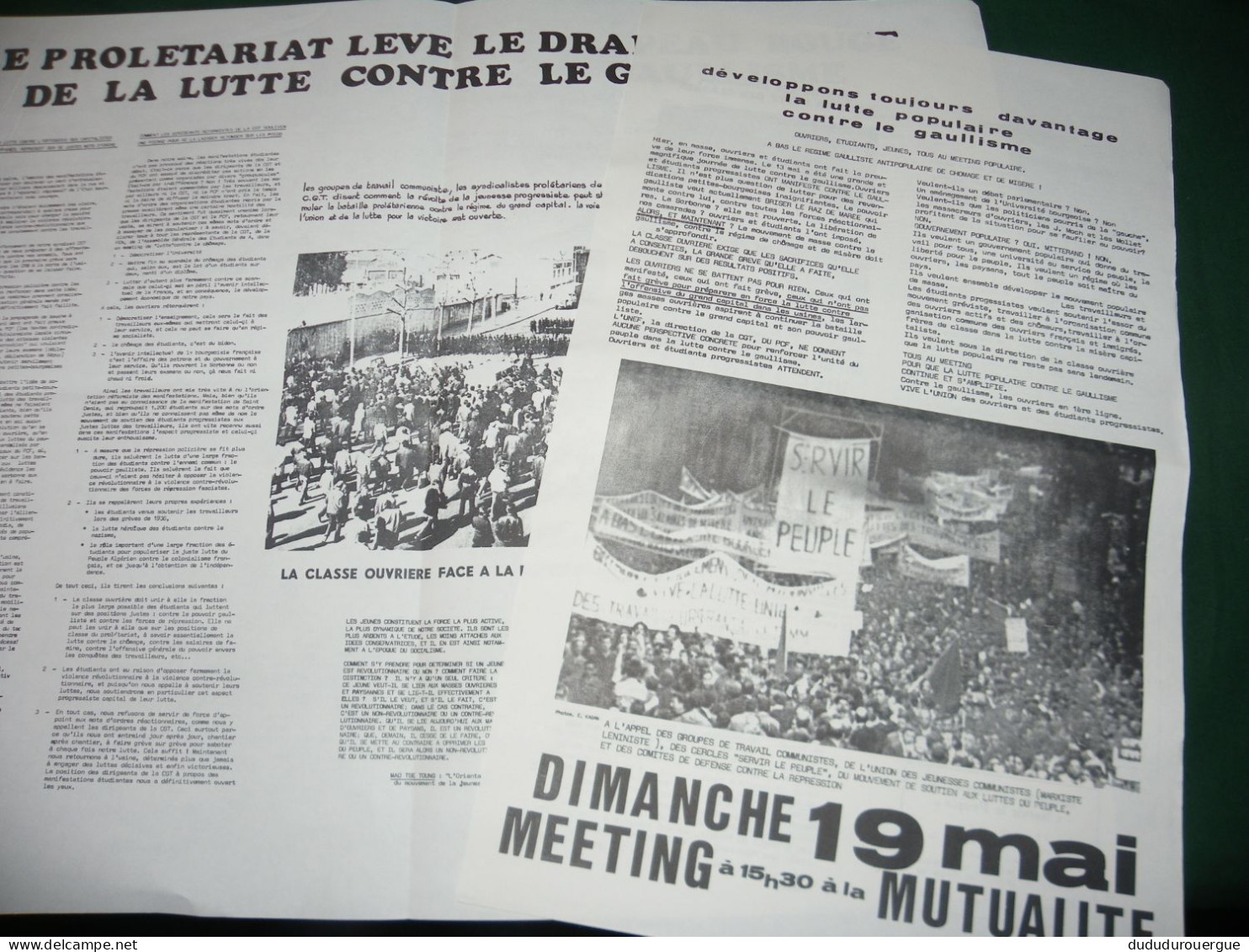 EVENEMENTS MAI 1968 : " SERVIR LE PEUPLE " N° SPECIAL 21 DU 13 MAI 1968 - 1950 - Today