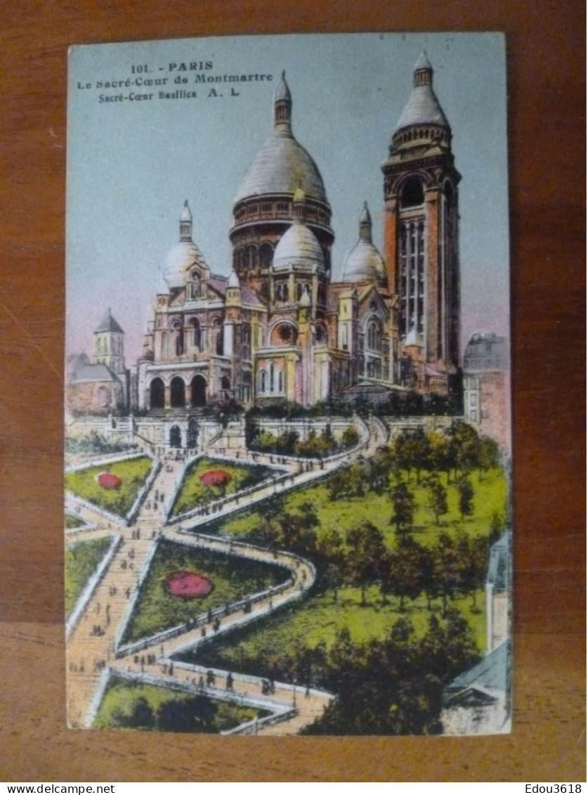 Carte Postale 101 Paris Sacré Coeur Montmartre A. Leconte Cachet Boutique Du Sacré Coeur X - Sacré-Coeur