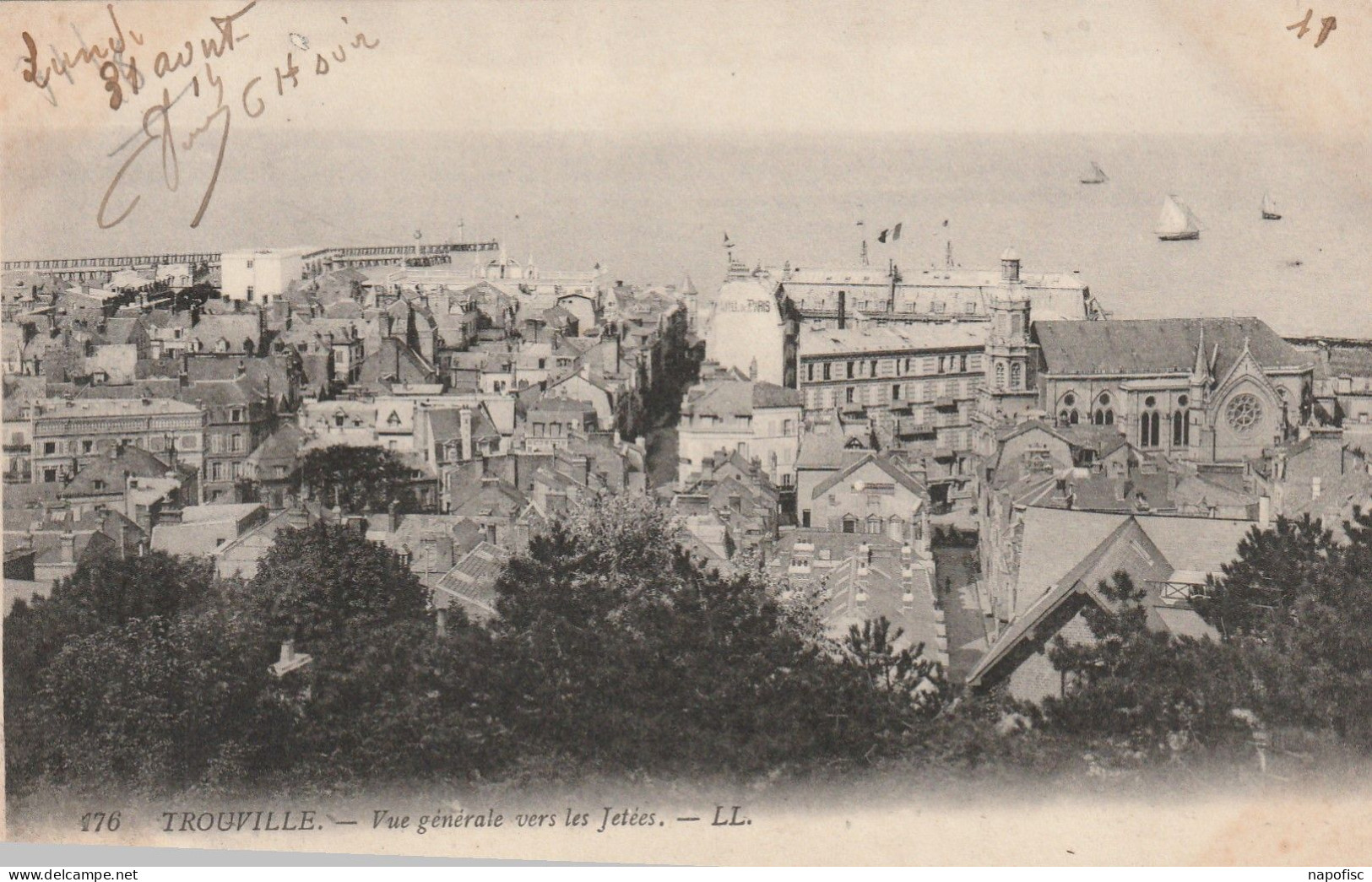 14-Trouville Vue Générale Vers Les Jetées - Trouville