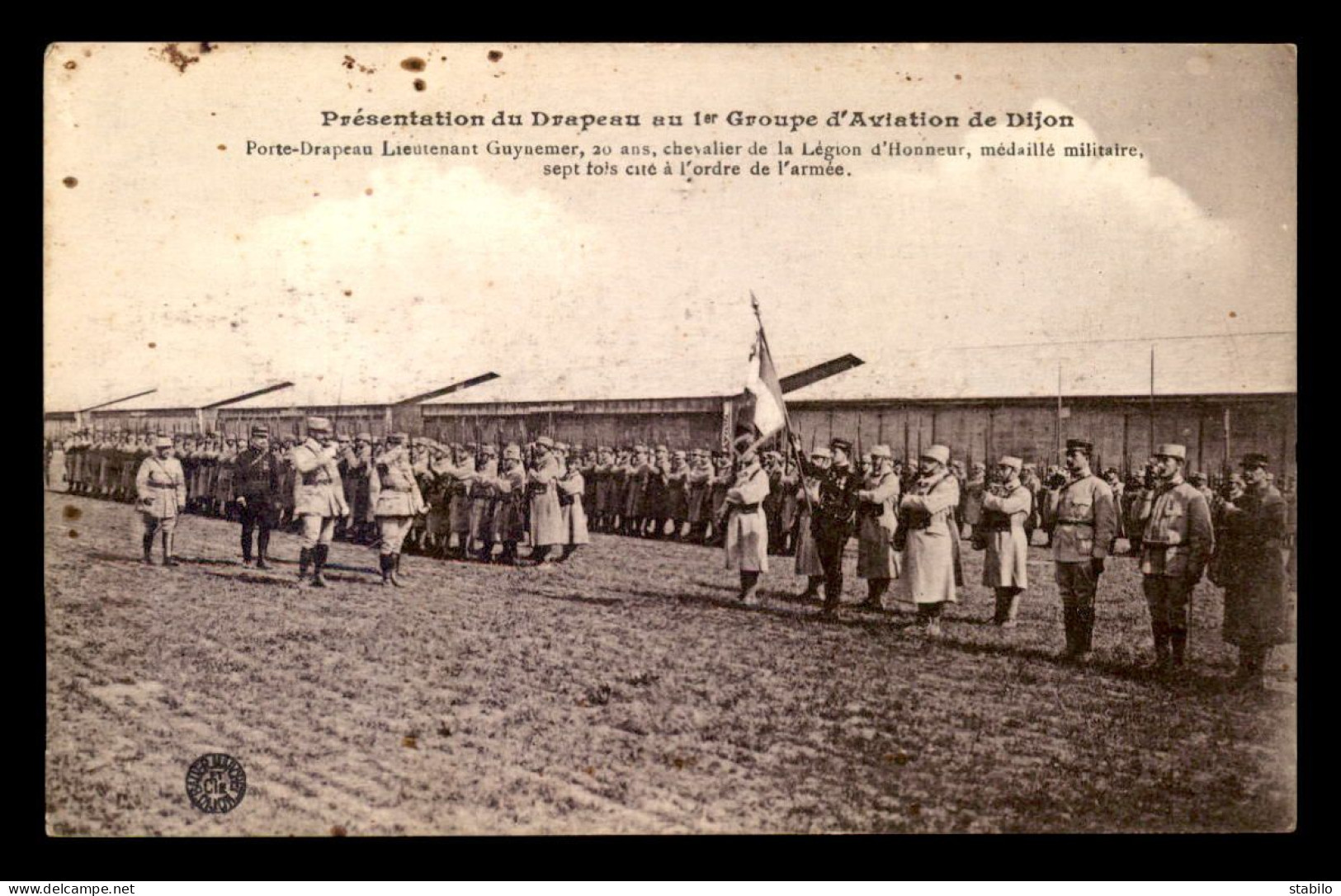 AVIATION - GUERRE 14/18 - PRESENTATION DU DRAPEAU AU 1ER GROUPE D'AVIATION DE DJJON - LT GUYNEMER - 1914-1918: 1. Weltkrieg