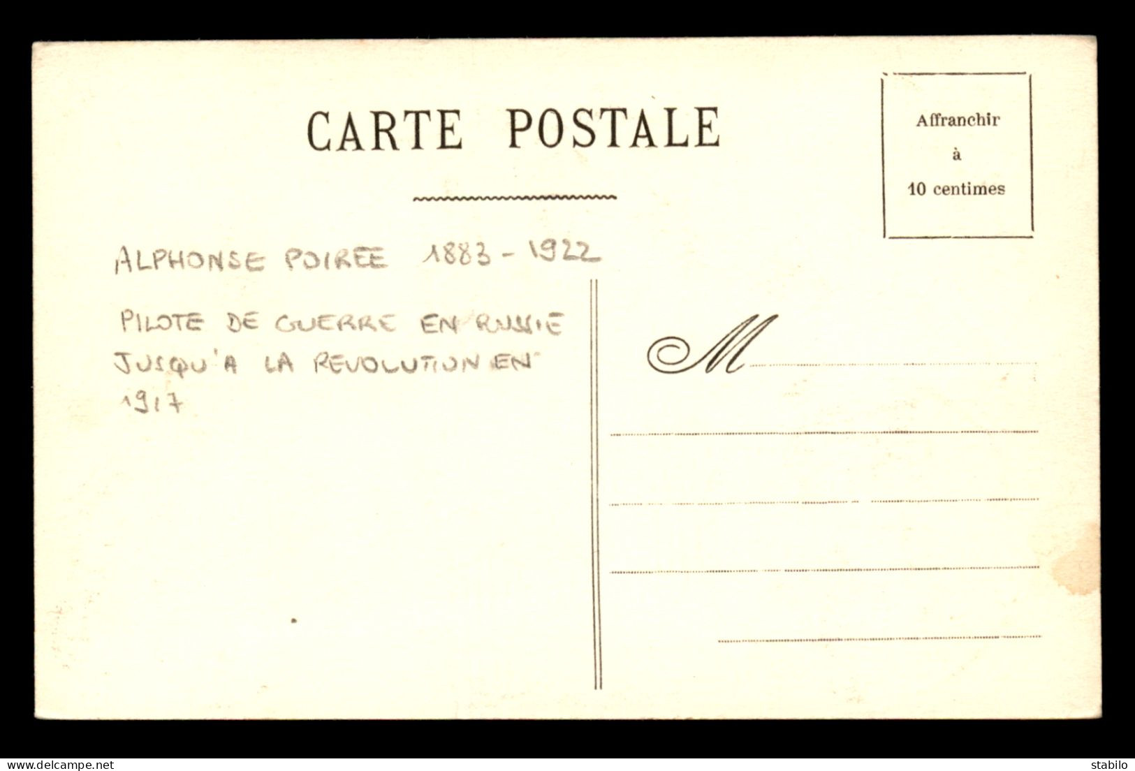 AVIATION - GUERRE 14/18 - ALPHONSE POIREE, PILOTE DE GUERRE EN RUSSIE JUSQU'A LA REVOLUTION (1883-1922) - 1914-1918: 1. Weltkrieg