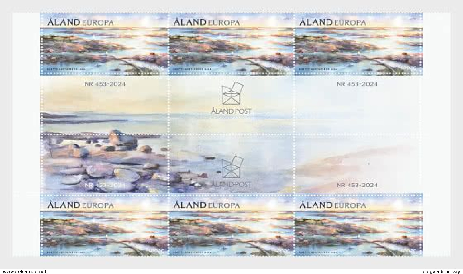 Aland Islalnds Åland Finland 2024 SEPAC Beautiful Aland Block Of 6 Stamps And All Types Labels MNH - Aland