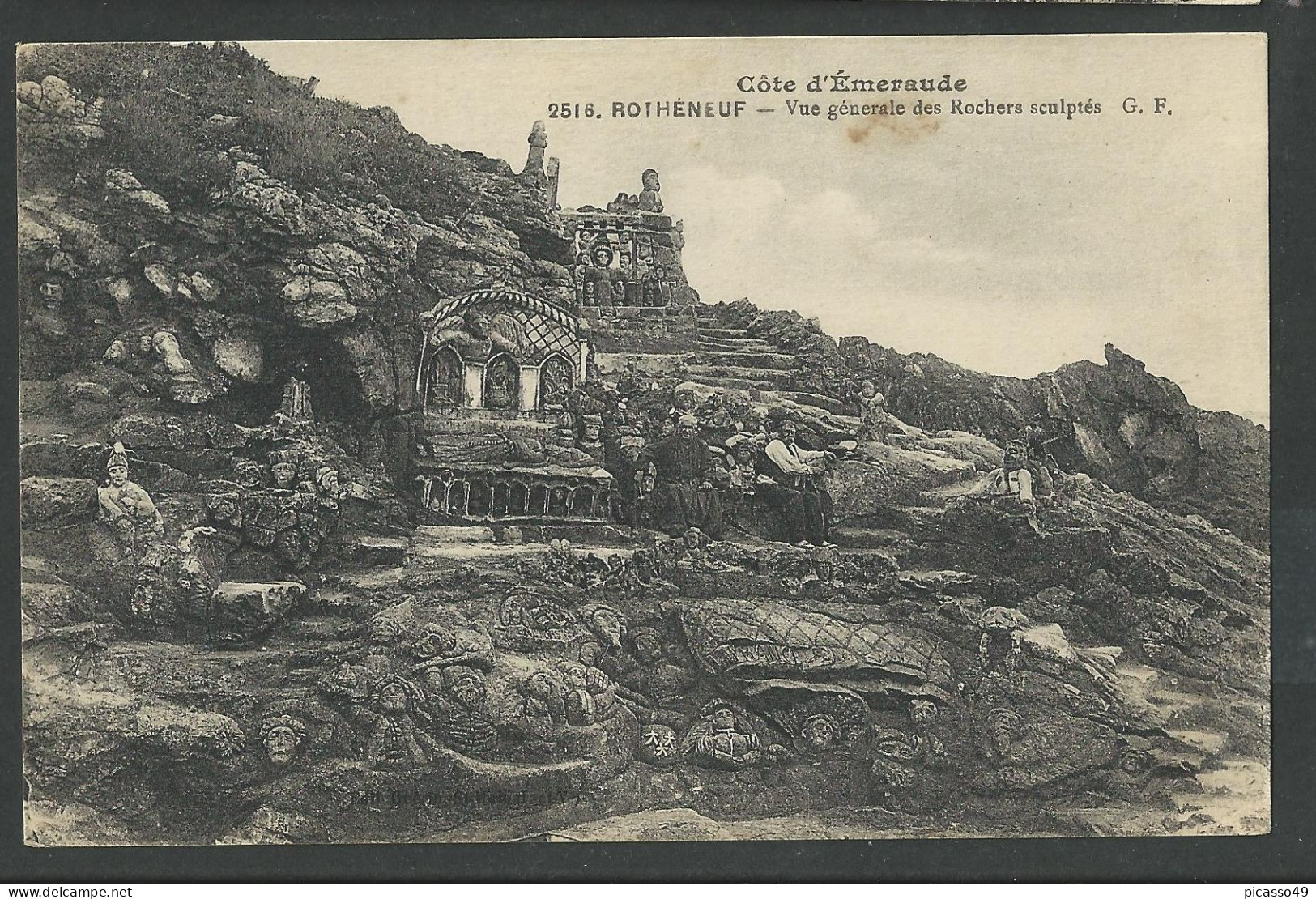 Ille Et Vilaine , Rothéneuf , Vue Générale Des Rochers Sculptés - Rotheneuf