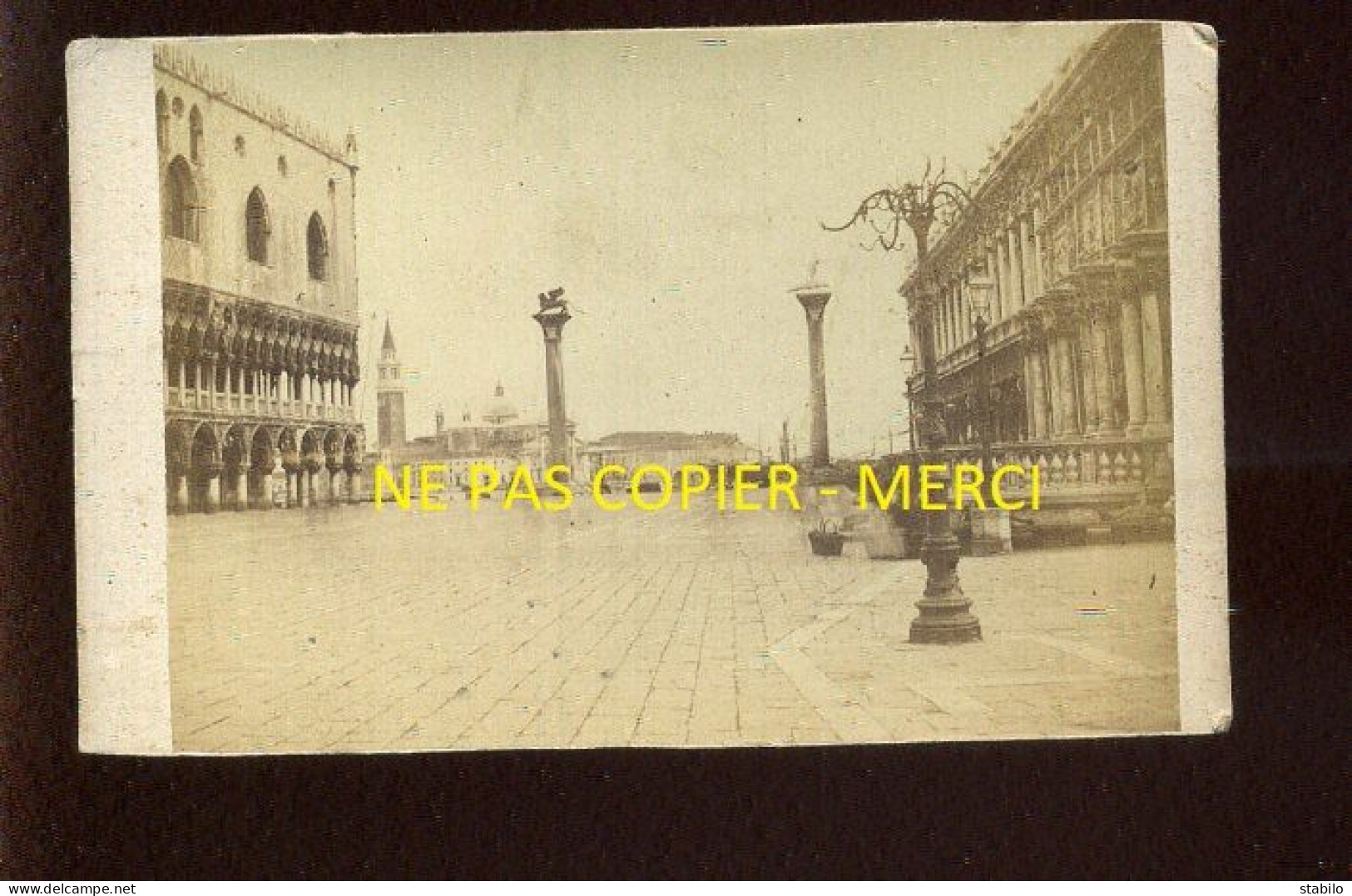 ITALIE - VENISE - 1869 - LA PLACE - FORMAT 10.5 X 6.5 CM - Lieux