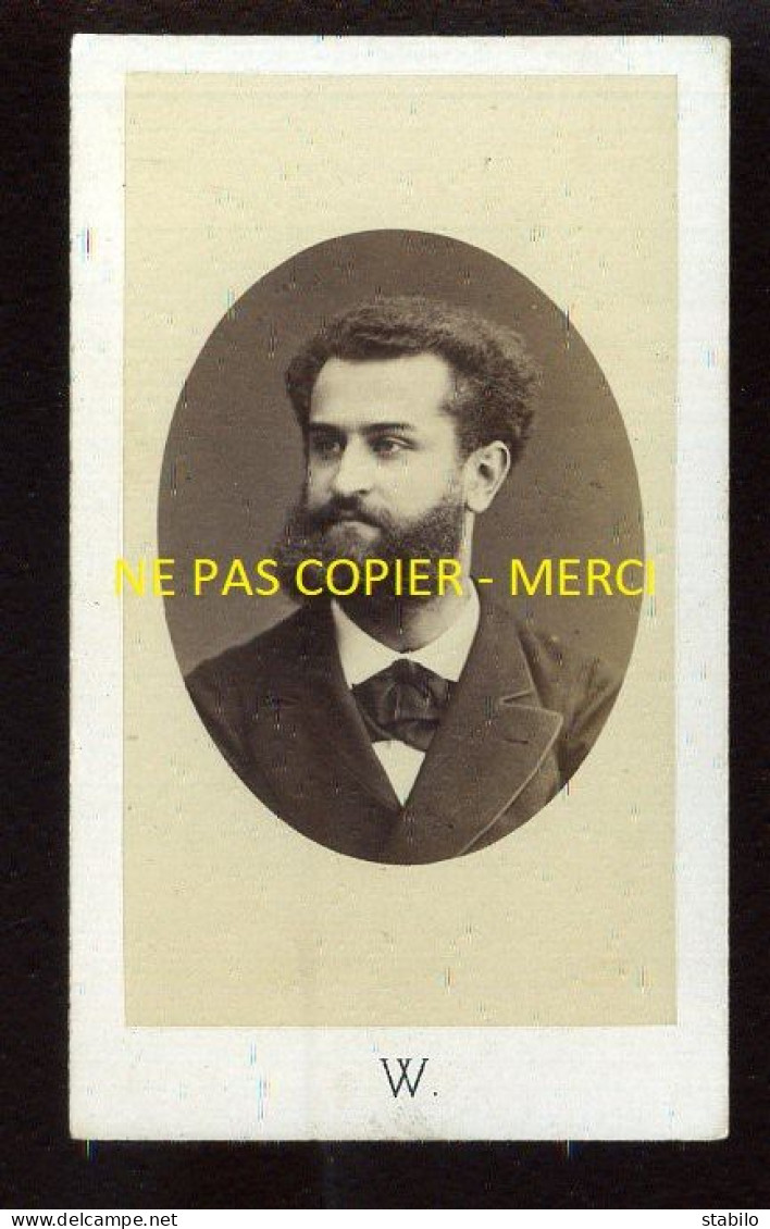 PERSONNAGE - PHOTOGRAPHIE WALERY, 14 BOULEVARD DU MUSEE MARSEILLE - FORMAT CDV - Anonymous Persons