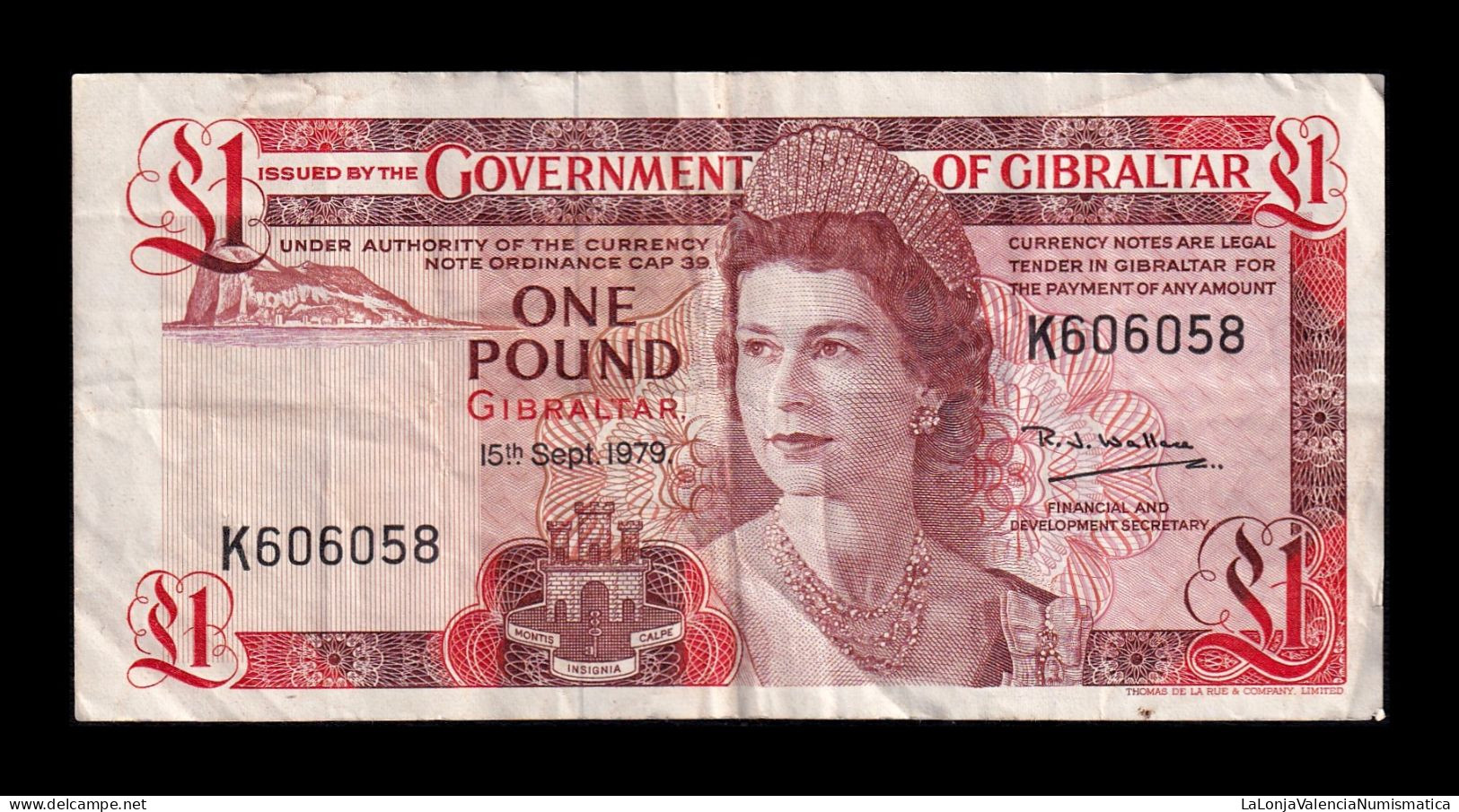 Gibraltar 1 Pound Elizabeth II 1979 Pick 20b Mbc Vf - Gibraltar