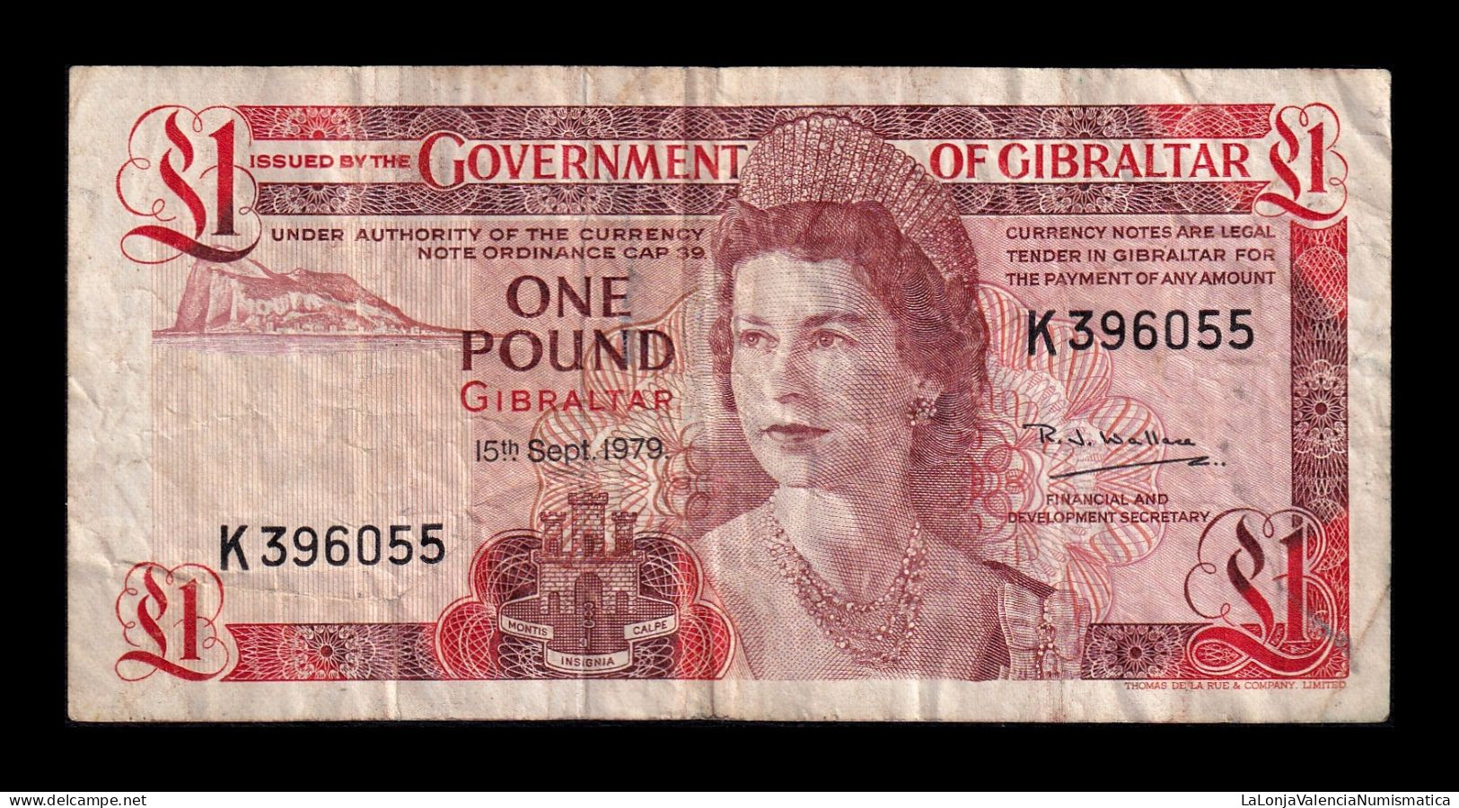 Gibraltar 1 Pound Elizabeth II 1979 Pick 20b Mbc Vf - Gibraltar