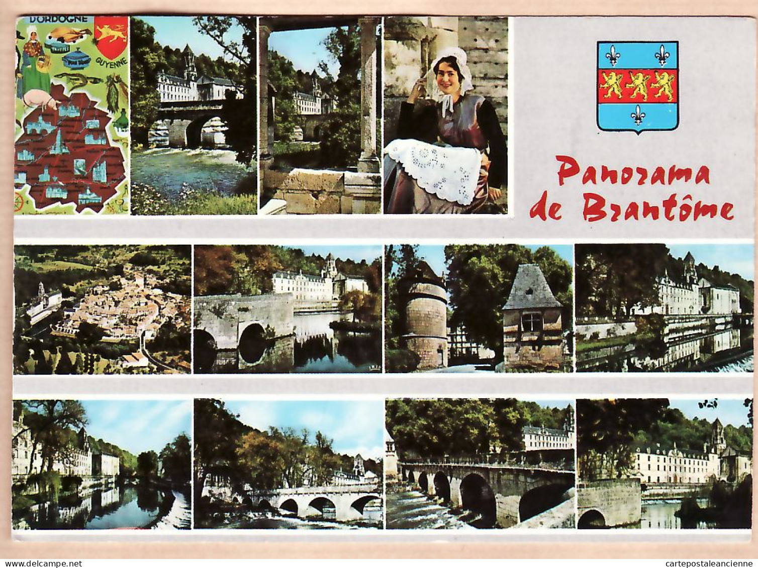 01192 / BRANTOME Panorama Multivues 1980s THEOJAC N° 15/ 24-DORDOGNE - Brantome