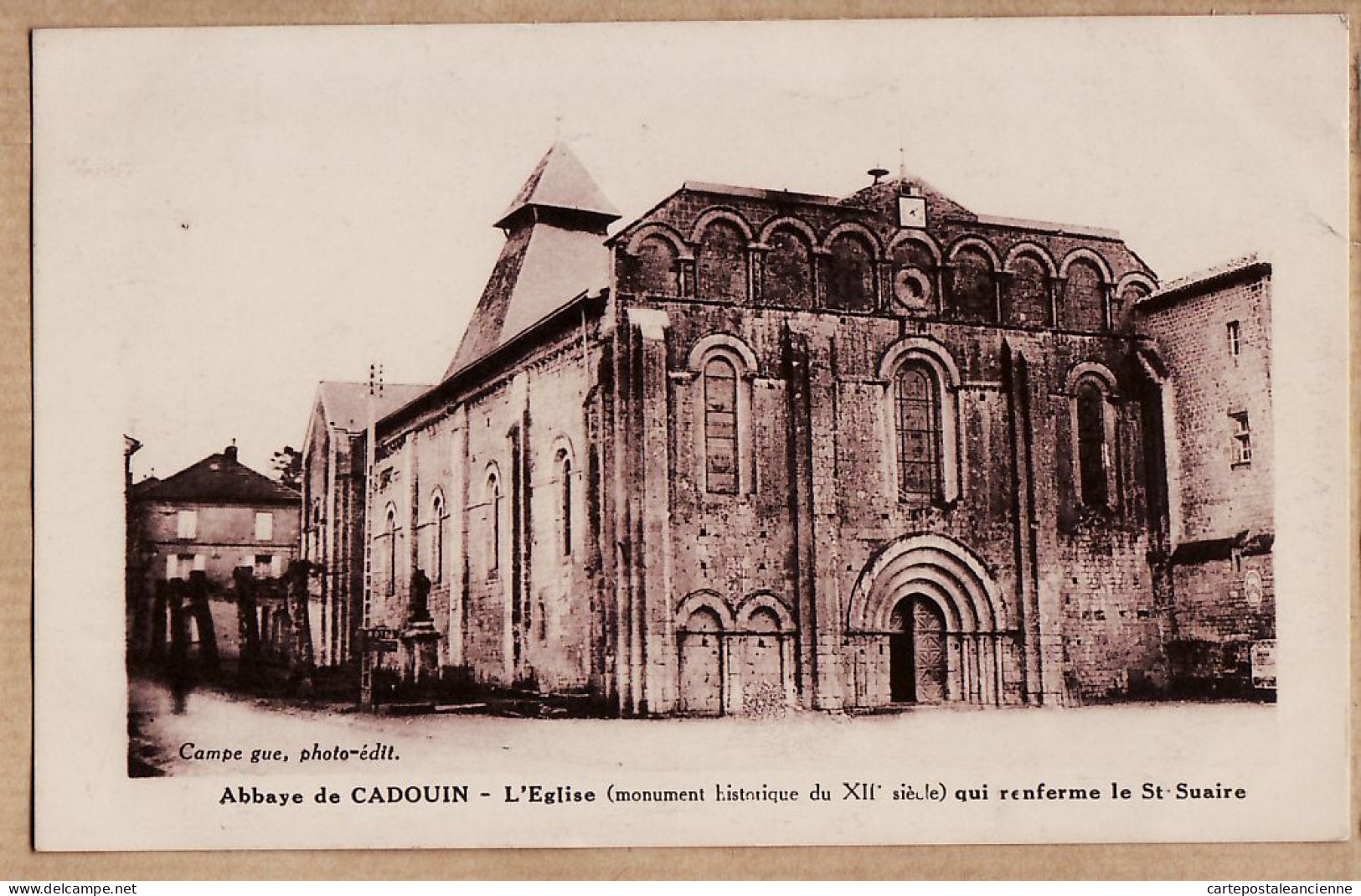 01267 / CADOUIN Abbaye L'Eglise Renferme SAINT-SUAIRE St 1933 De Mathilde à DE GRIVEL Nimes Gard- Photo CAMPEIGUE - Autres & Non Classés