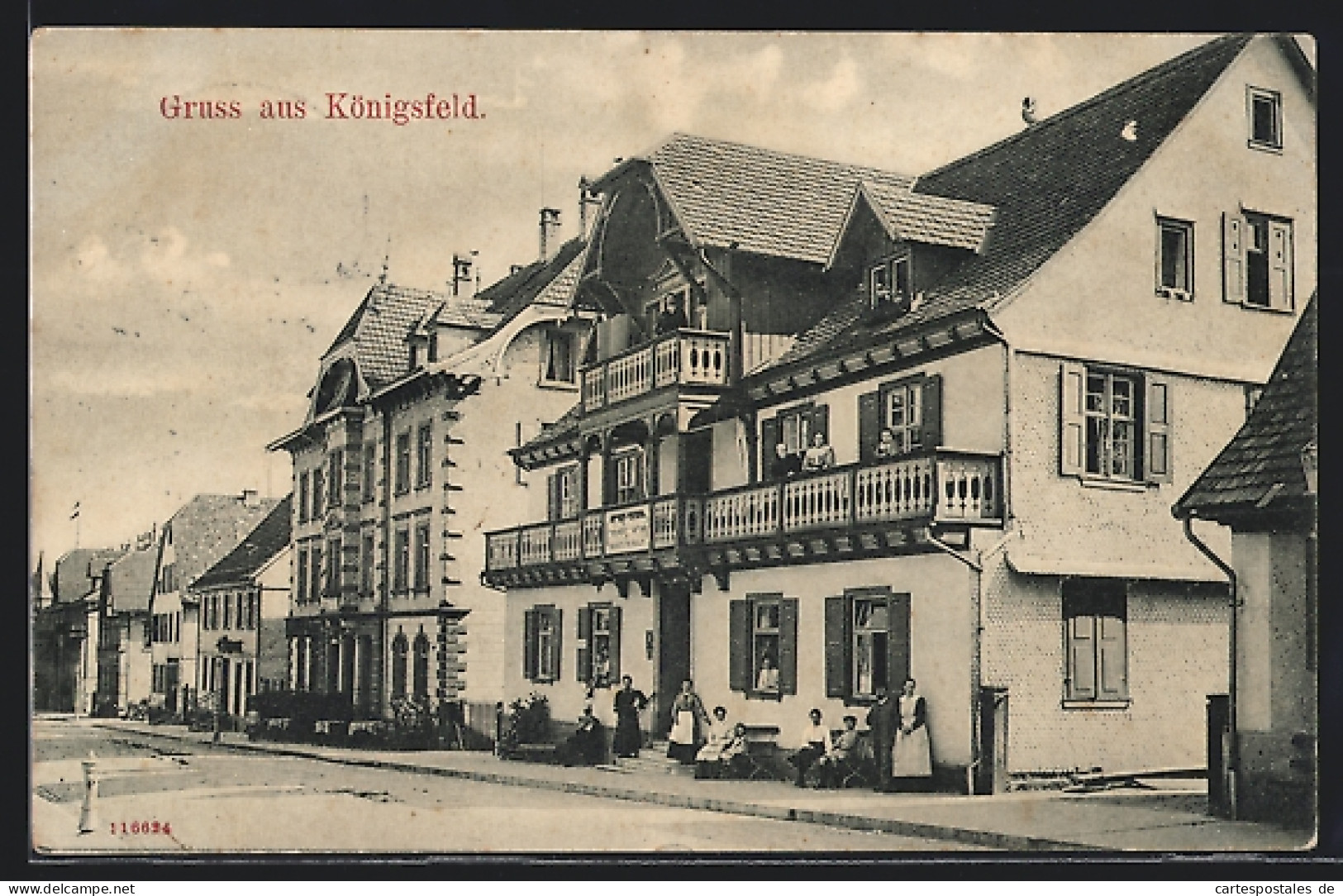 AK Königsfeld / Baden, Partie Mit Gasthaus  - Baden-Baden