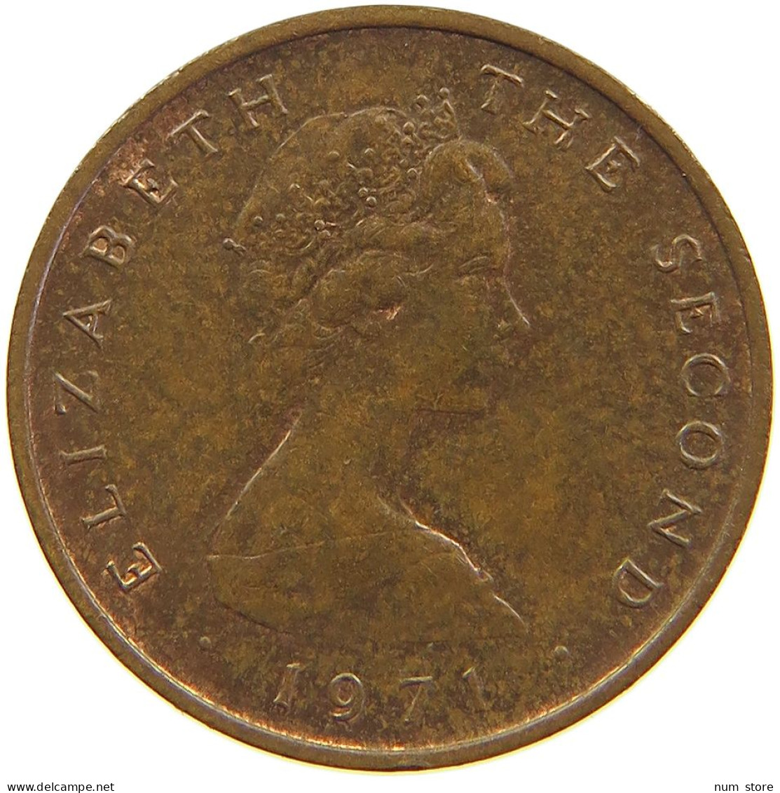 ISLE OF MAN 1/2 NEW PENNY 1971 #s105 0471 - Eiland Man