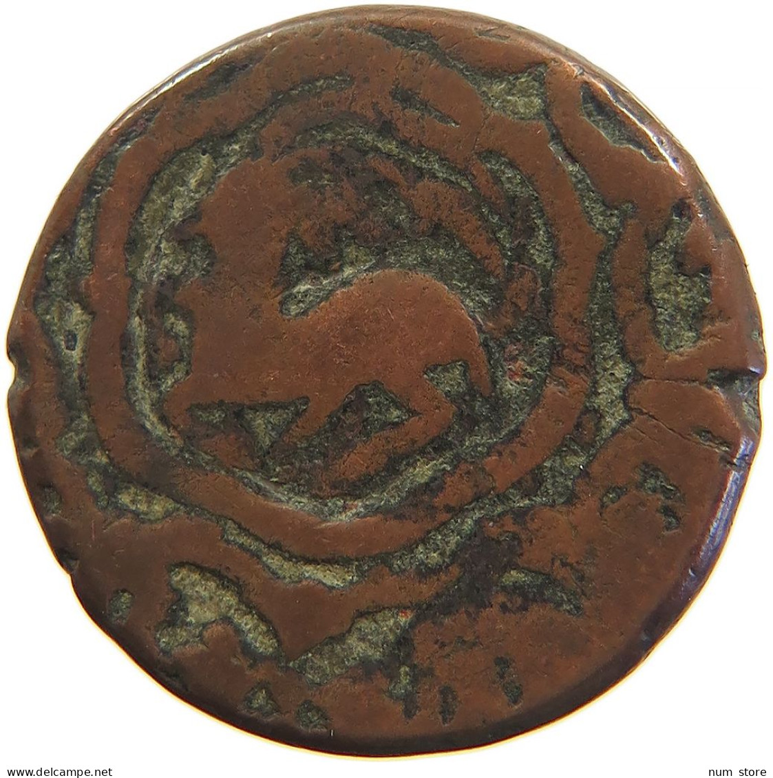 ISLAMIC FALUS FALS DEER LEFT FIGURATIVE COINAGES IRAN / PERSIA / AFGHANISTAN 18MM 4.3G #t034 0103 - Irán