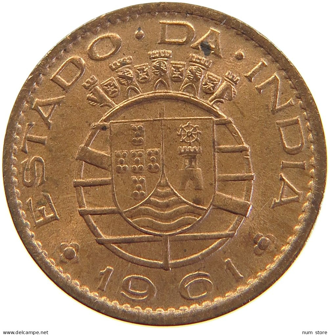 INDIA PORTUGUESE 10 CENTAVOS 1961 #s105 0513 - India