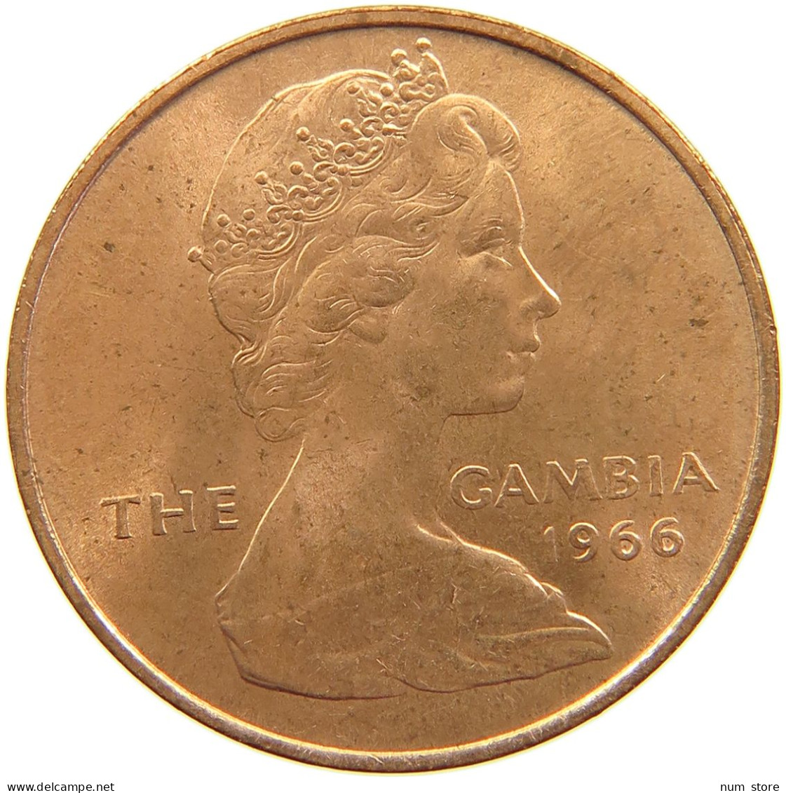 GAMBIA PENNY 1966 #s105 0193 - Gambie