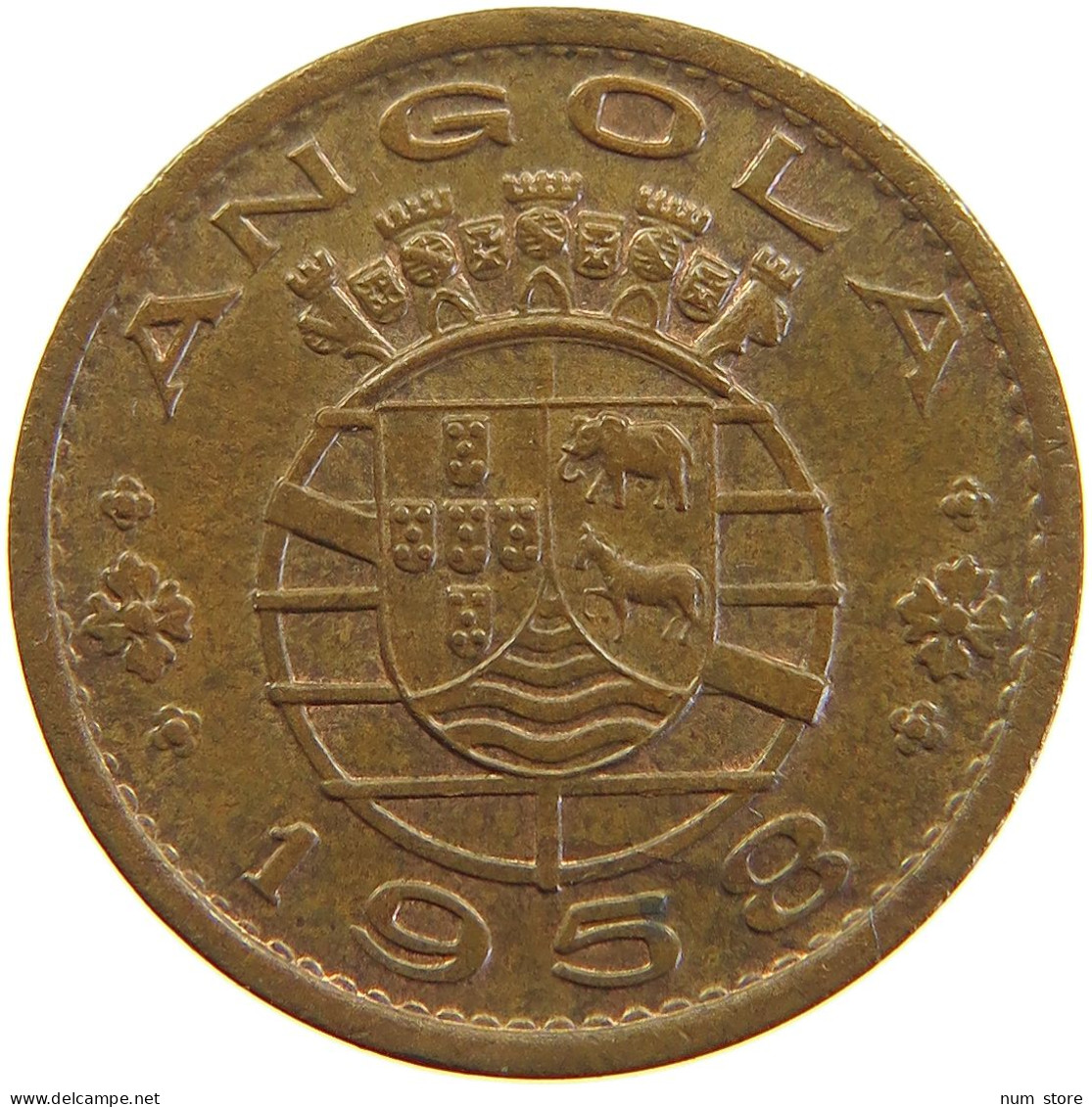 ANGOLA 50 CENTAVOS 1958 #s105 0355 - Angola