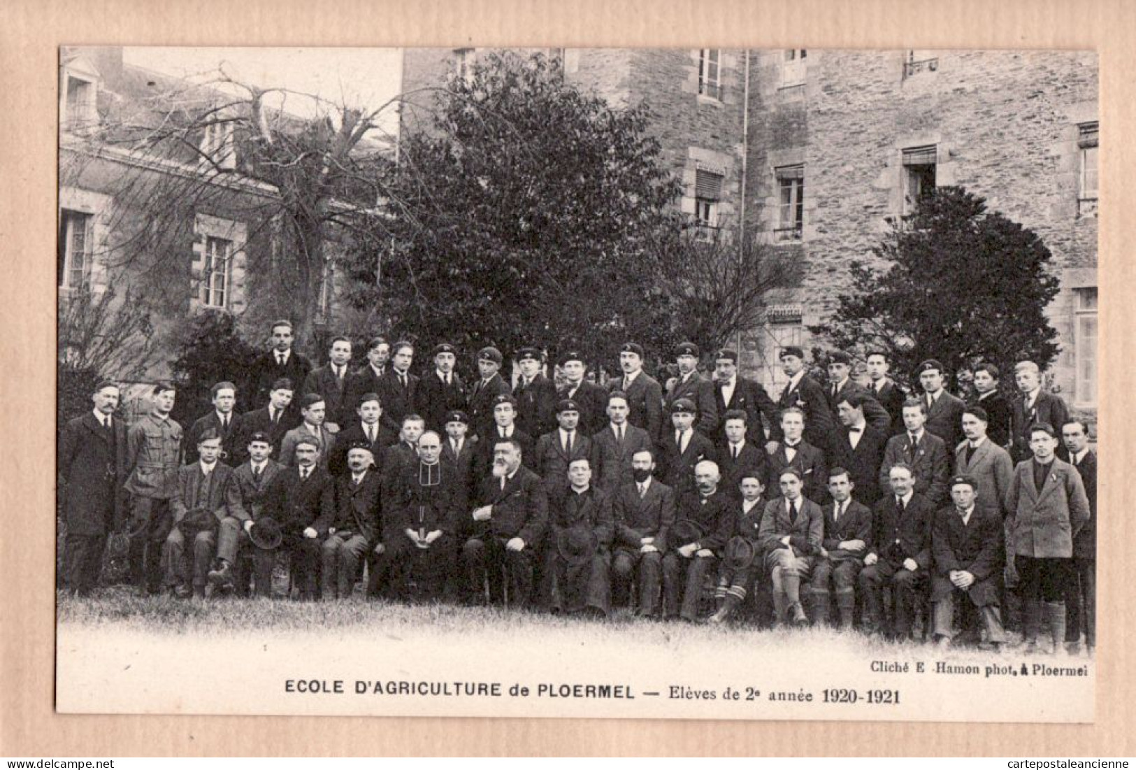 01693 / ⭐ ♥️ ⭐ Rare PLOERMEL 56-Morbihan Ecole Agriculture Elèves 2e Année 1920-1921 Cliché HAMON Photographe - Ploërmel