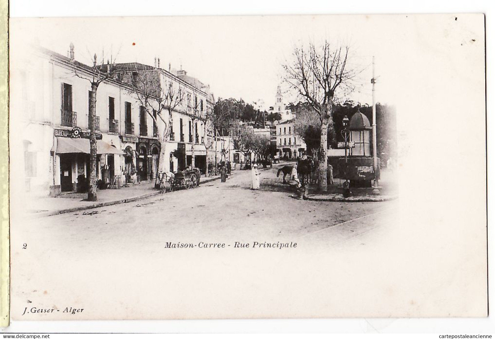 01740 / MAISON CARREE Algérie Bureau Tabac Wc Vespasienne Rue Principale 1890s GEISER 2 Algeria Algerien Argelia - Algiers