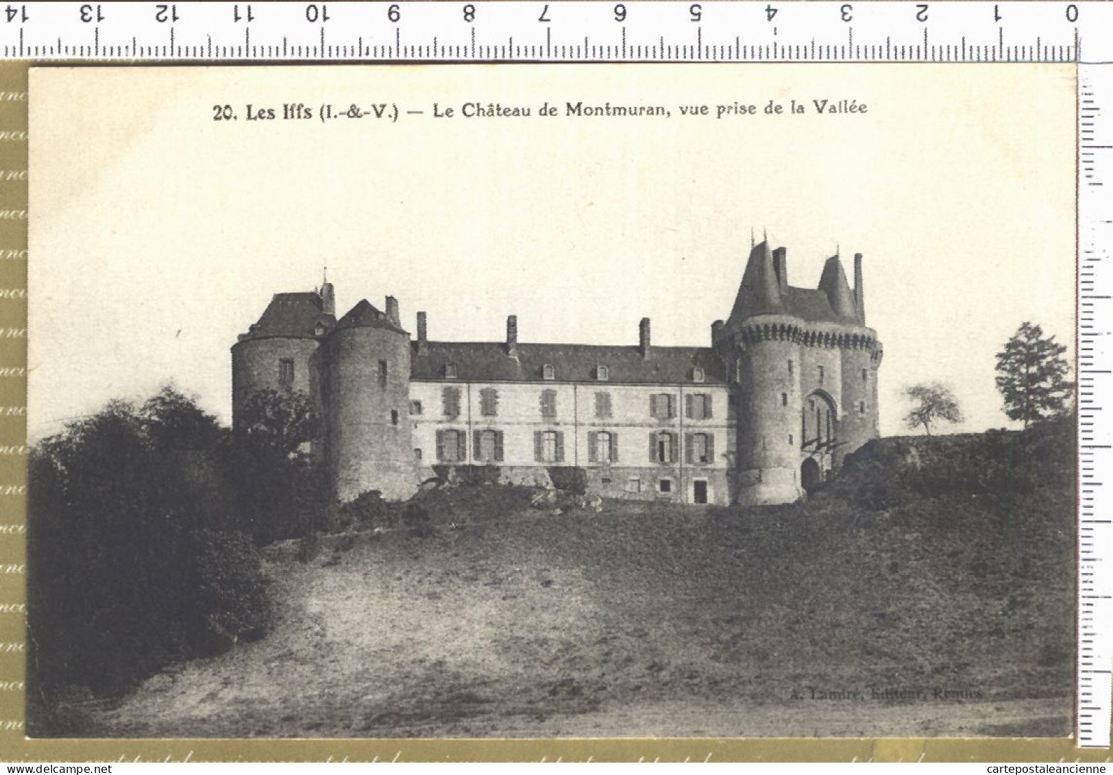 01515 / LES IFFS 35-Ille Et Vilaine Château De MONTMURAN Vue Prise De La Vallée 1910s LAMIRE 20 - Andere & Zonder Classificatie