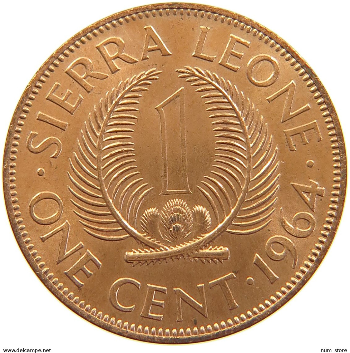 SIERRA LEONE CENT 1964 #s105 0191 - Sierra Leone