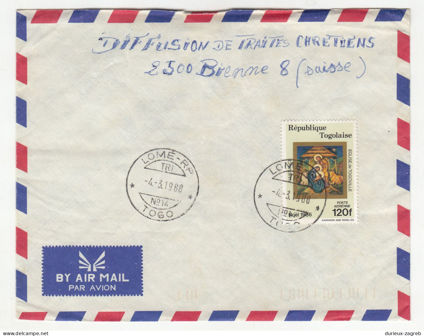 Republique Togolaise 32 Letter Covers Posted 1988 To Switzerland B240510 - Togo (1960-...)