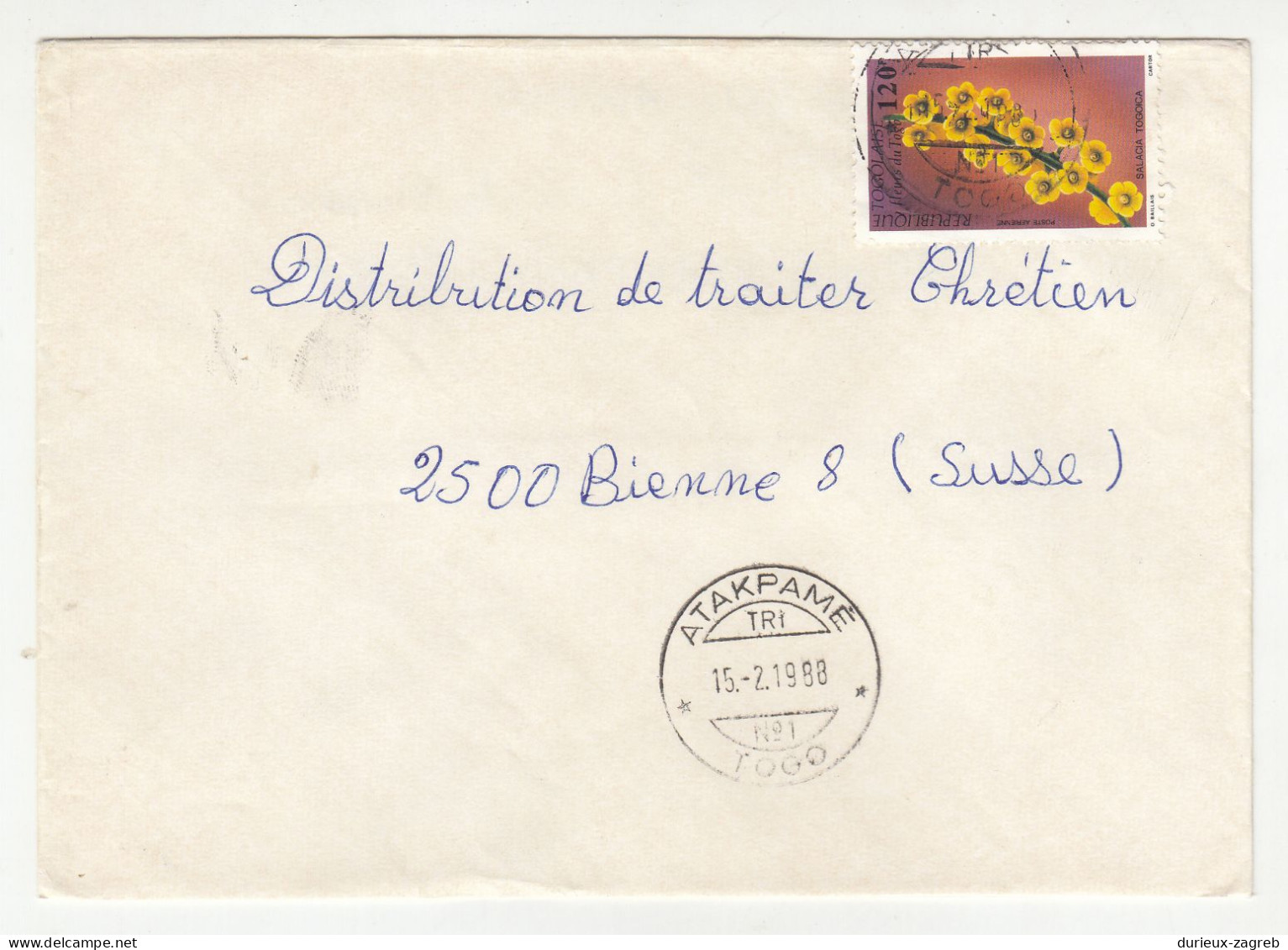 Republique Togolaise 32 letter covers posted 1988 to Switzerland b240510