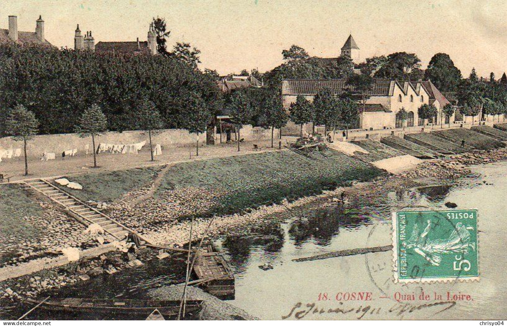 4V4Sb   58 Cosne Quai De La Loire Lavadiéres Laveuses Lessive Glaçée En TBE - Cosne Cours Sur Loire