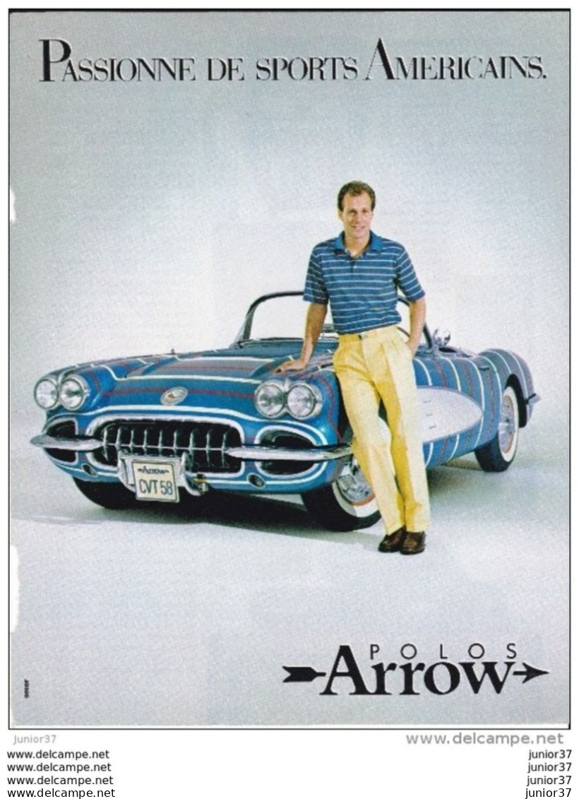 Feuillet Polos Arrow, Chevrolet Corvette - Advertising