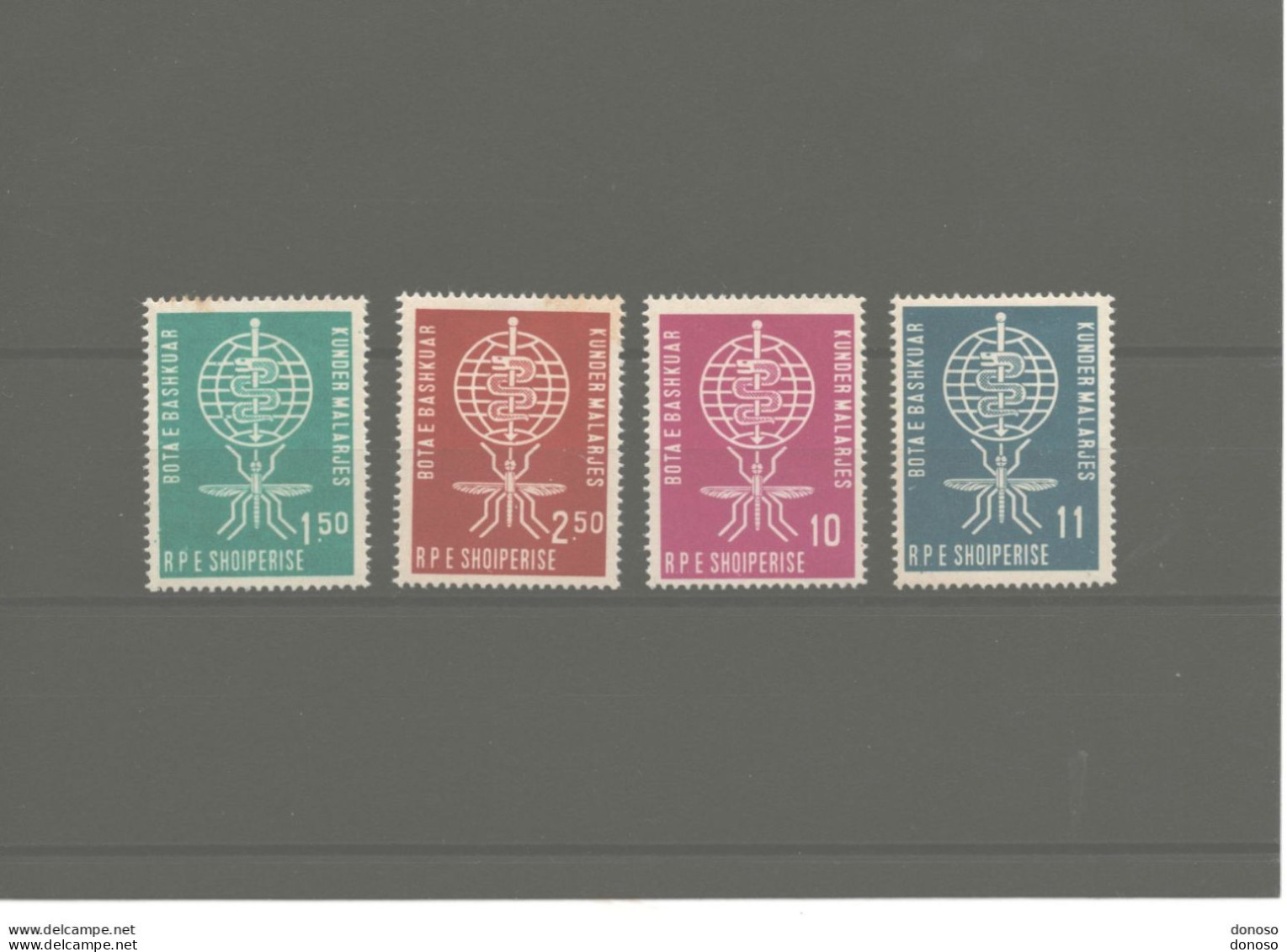 ALBANIE 1962 MALARIA Yvert 569-572, Michel 650-653 NEUF** MNH Cote Yv 5,50 Euros - Albania