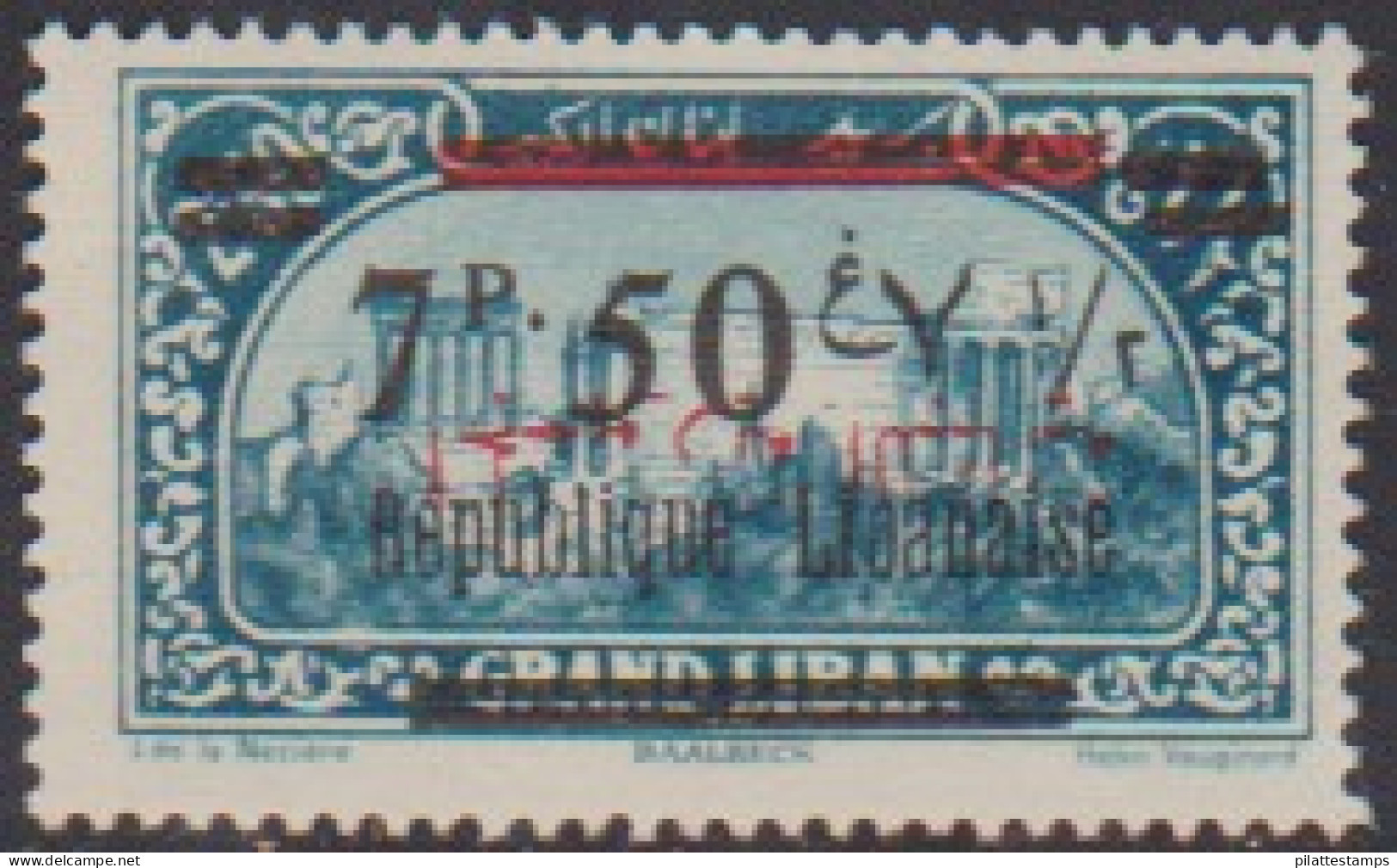 Grand Liban 107h** Variété Surcharge Arabe Renversée - Altri & Non Classificati