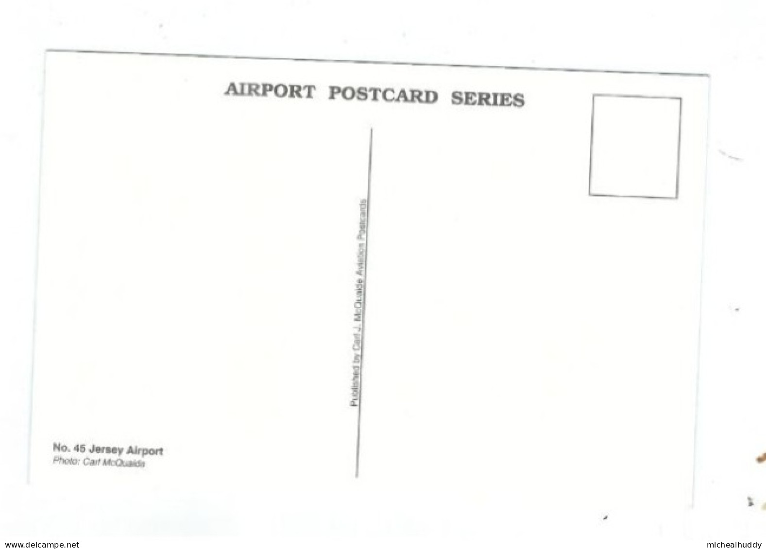 POSTCARD   PUBL BY  BY C MCQUAIDE IN HIS AIRPORT SERIES  JERSEY  CARD NO  45 - Aérodromes