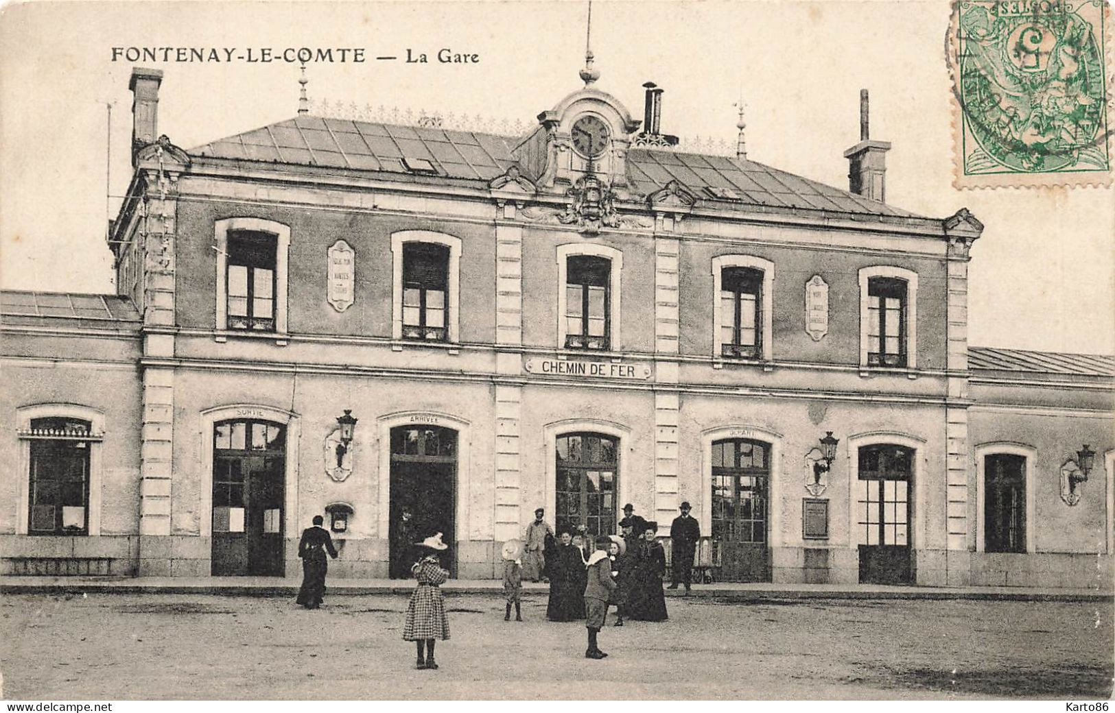 Fontenay Le Comte * 1907 * La Gare * Ligne Chemin De Fer Vendée - Fontenay Le Comte