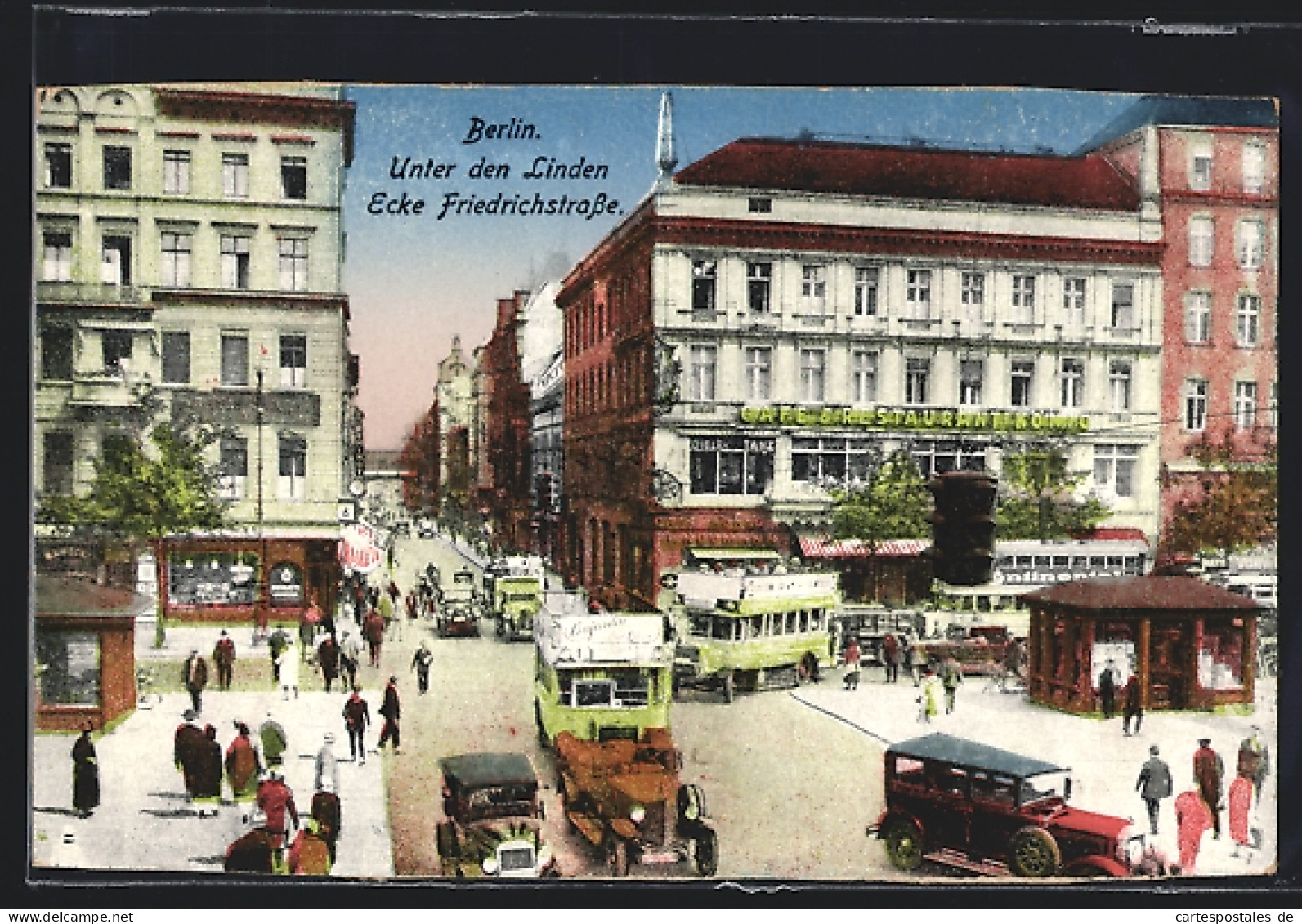 AK Berlin, Unter Den Linden, Ecke Friedrichstrasse, Mit Kiosk  - Mitte