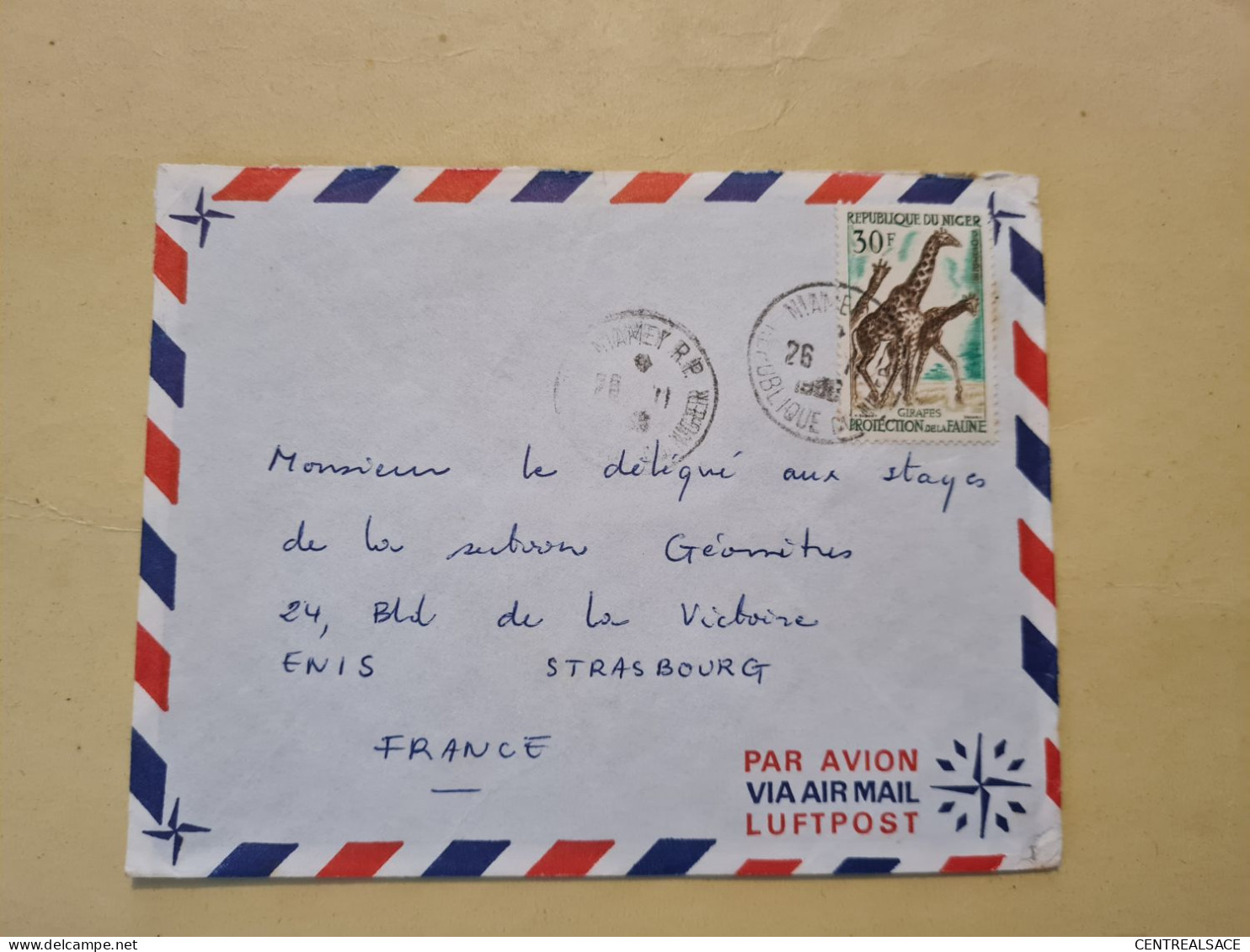 Lettre REPUBLIQUE DU NIGER NIAMEY GIRAFFES - Niger (1960-...)