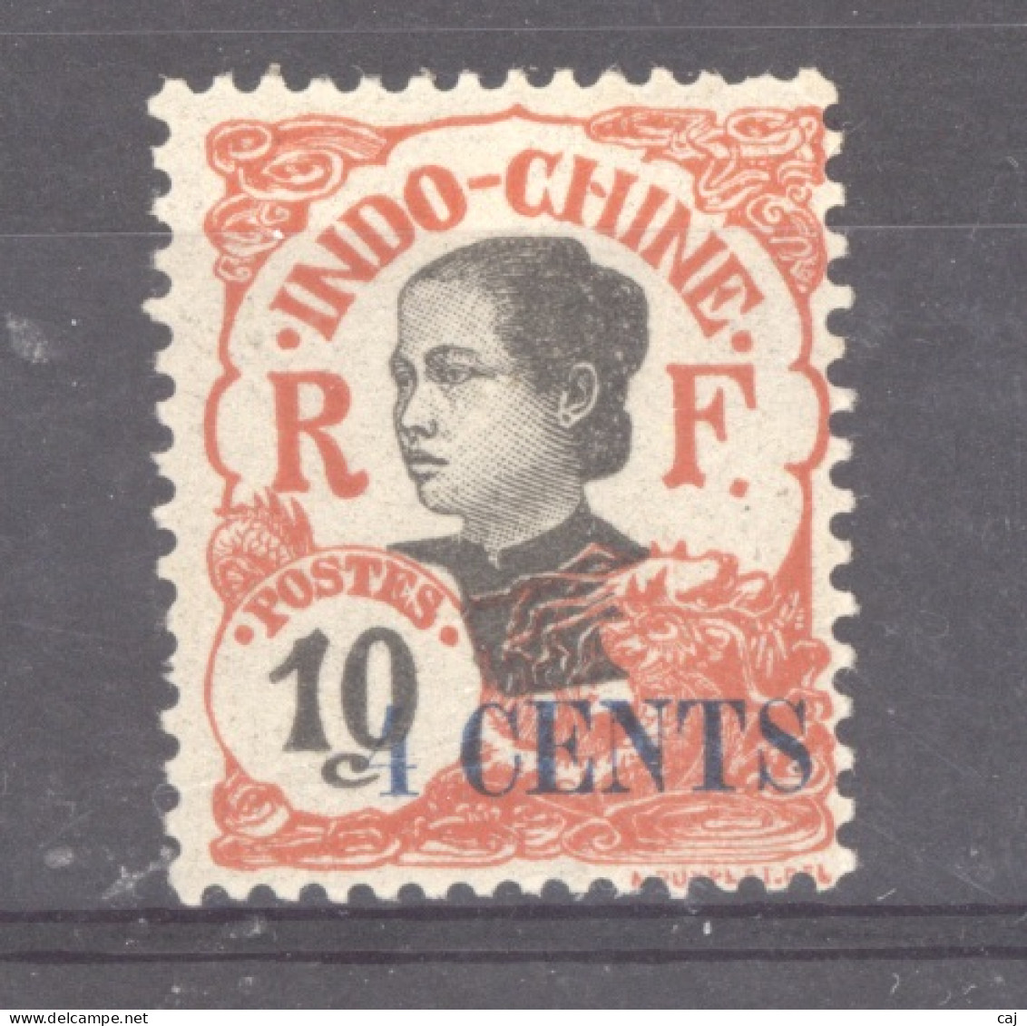 Indochine   :  Yv 76a  *  Variété: 4 Fermé - Unused Stamps