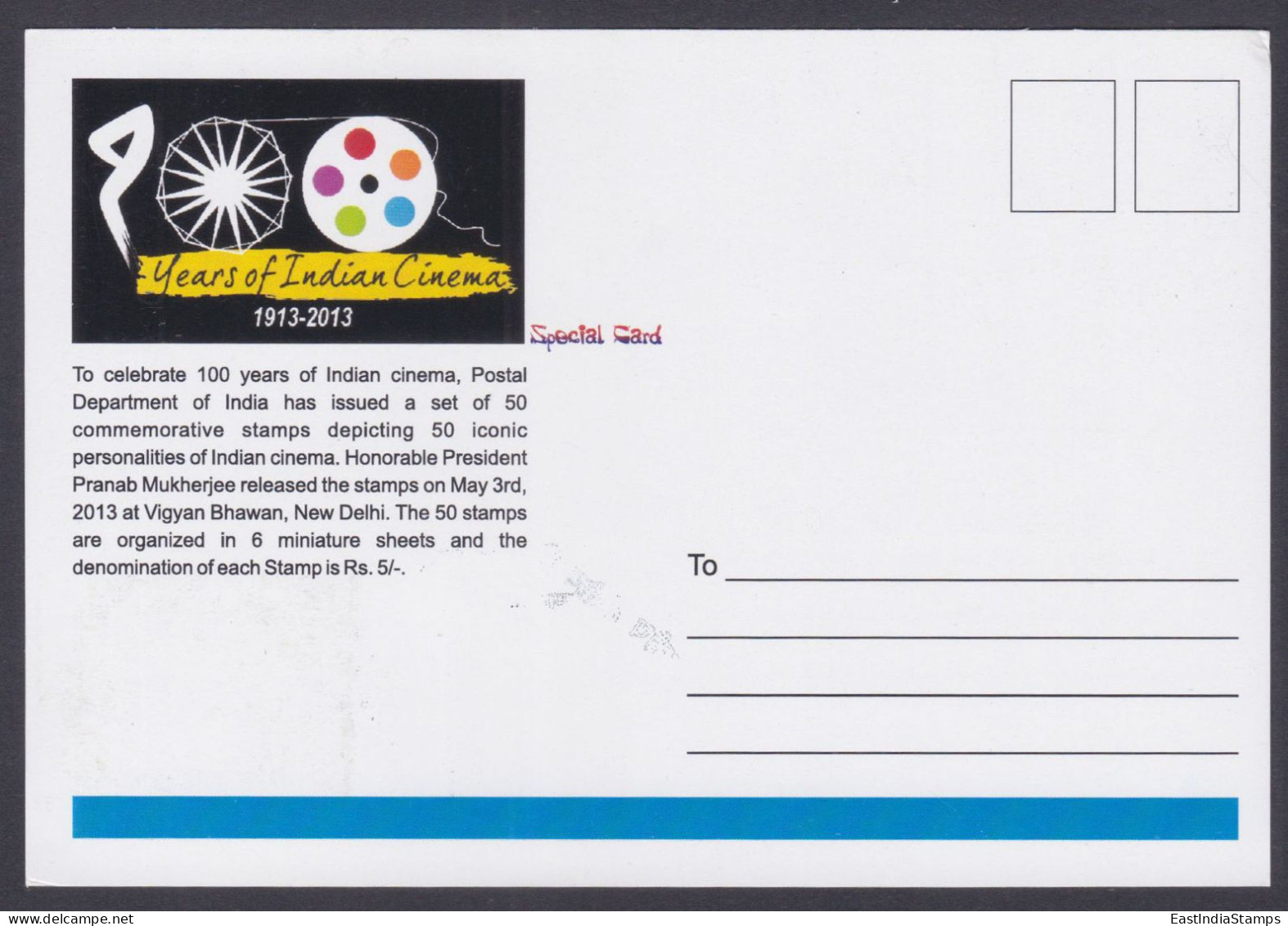 Inde India 2013 Maximum Max Card Sohrab Modi, Stage Director, Producer, Actor, Bollywood, Indian Hindi Cinema, Film - Lettres & Documents