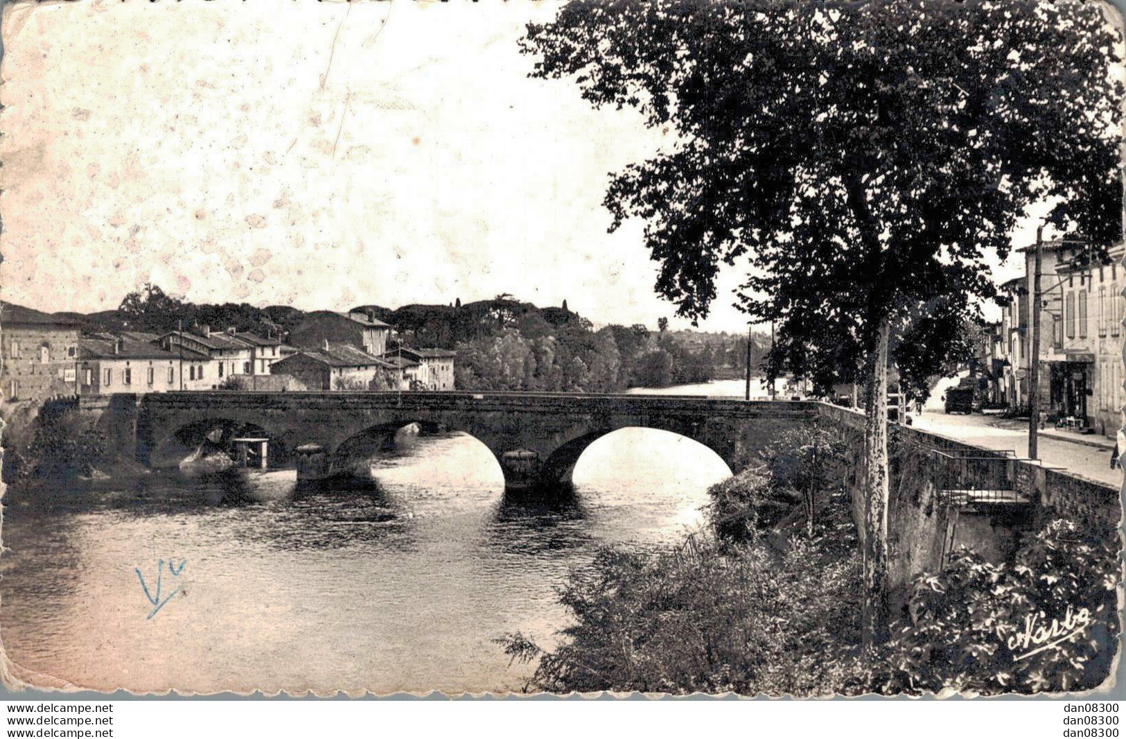 09 AX LES THERMES LE PONT DE LA ROUTE NATIONALE SUR L'ARIEGE CPSM - Ax Les Thermes