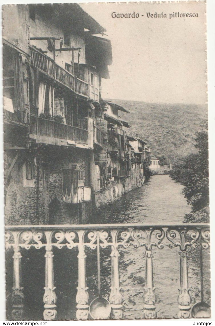 Cartolina  Gavardo (Italia) Veduta Pittoresca Sul Chiese   Ed Pandini     1917   RARA - Other & Unclassified
