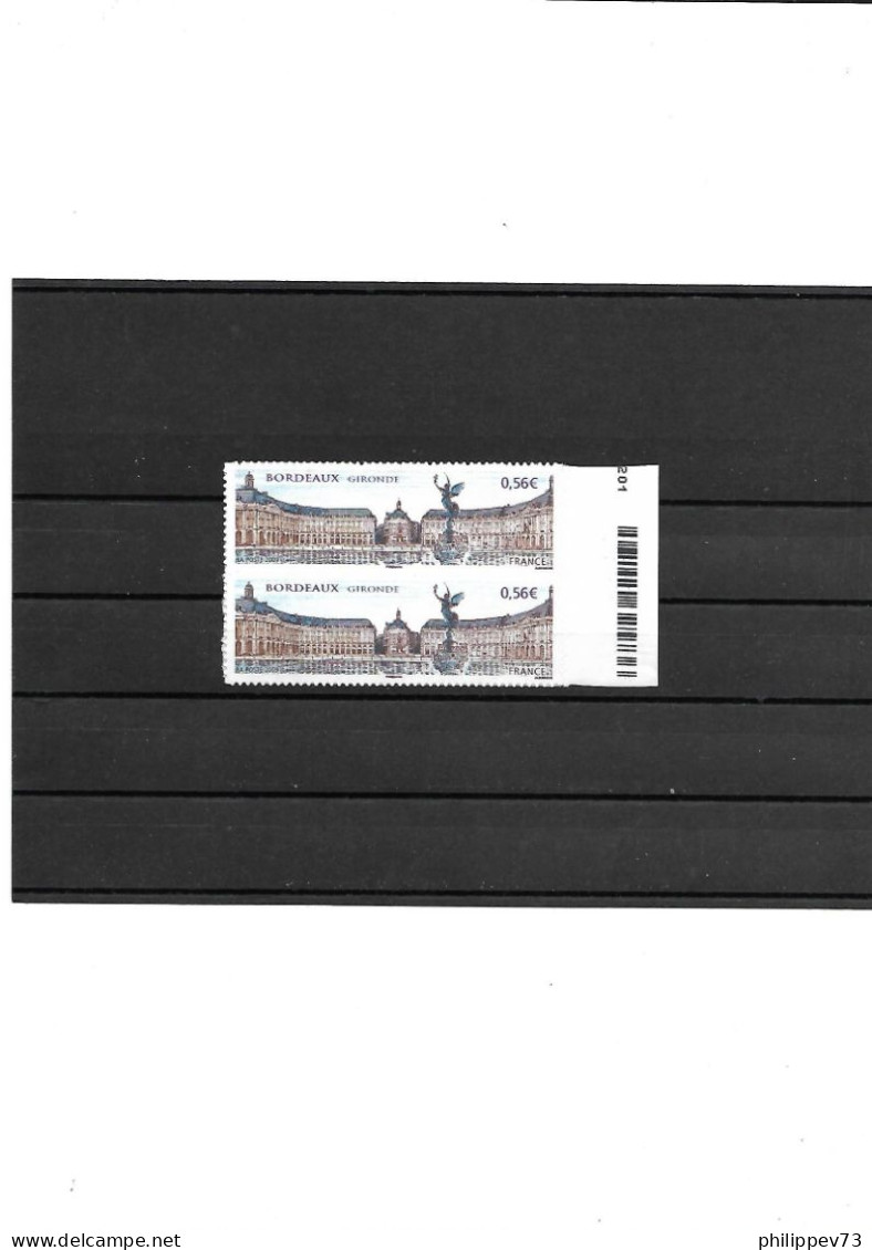TP Autoadhésif Bordeaux Gironde Année 2009 N°339 X 2   N** Support Blanc - Unused Stamps