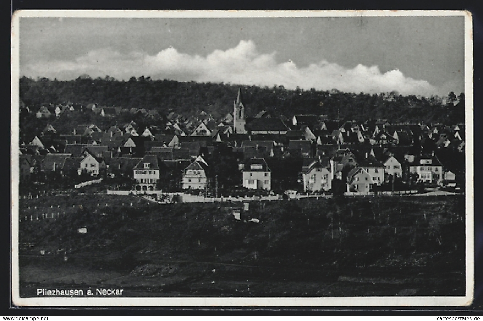 AK Pliezhausen A. Neckar, Teilansicht Mit Kirche  - Autres & Non Classés