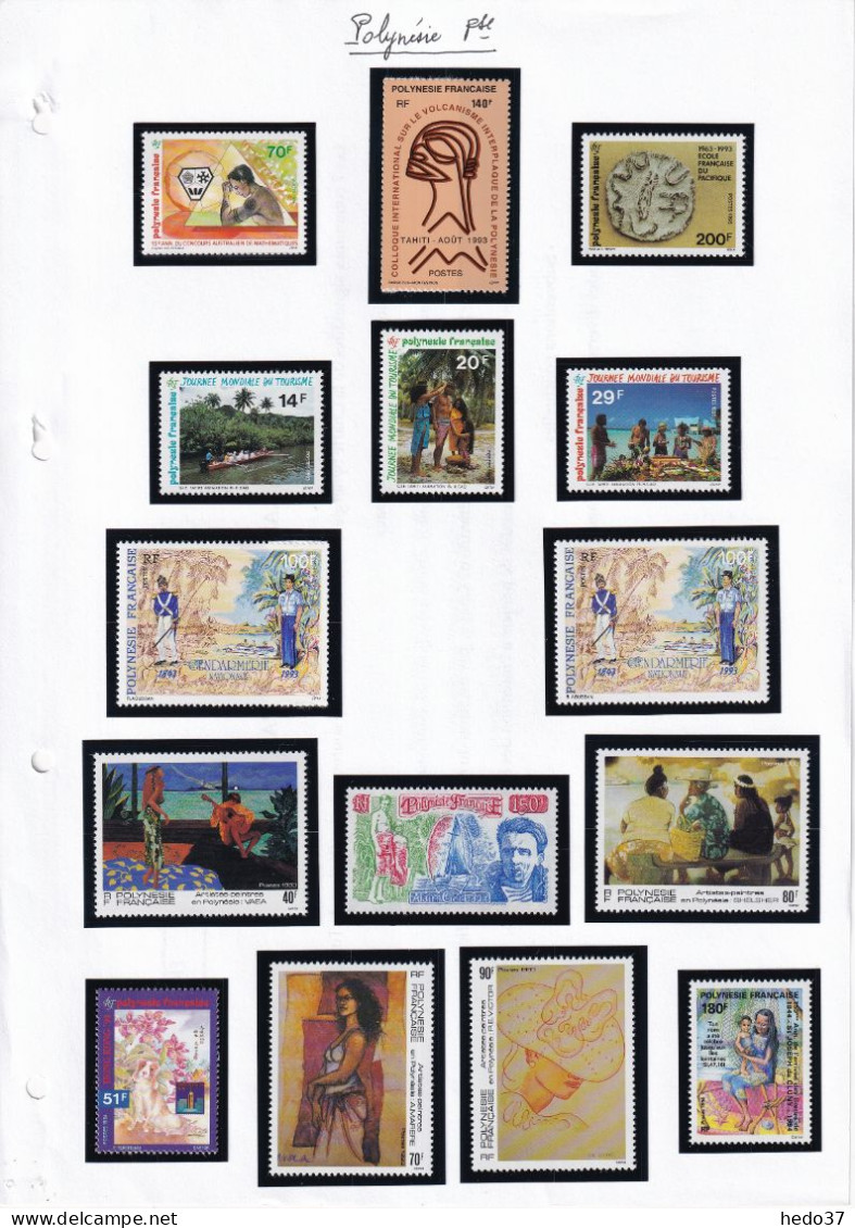 Polynésie - Collection 1991/2000 - Neufs ** sans charnière - Cote Yvert 865€ - TB