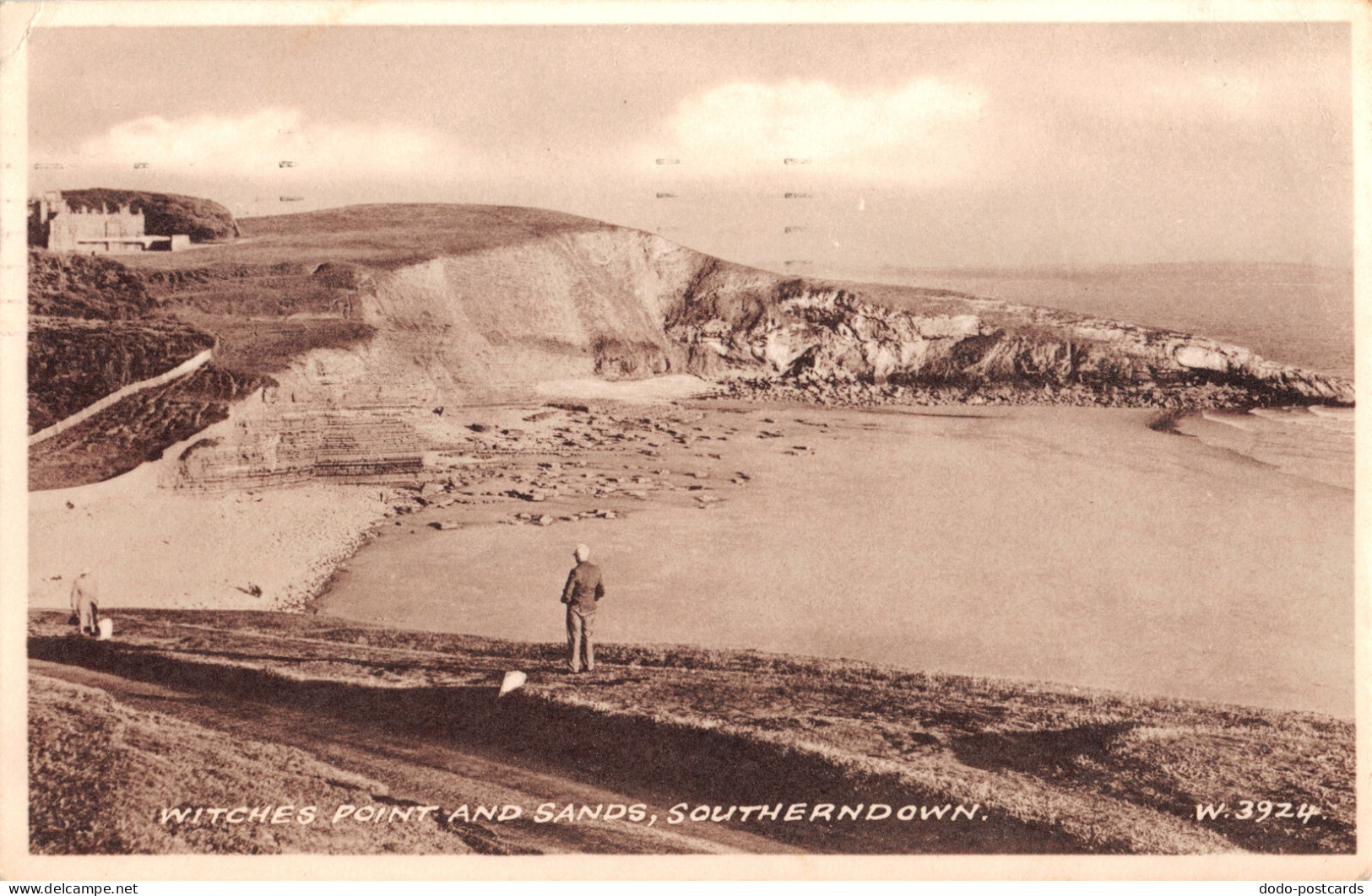 R332031 Witches Point And Sands. Southerndown. W. 3924. Sepiatype. Valentines. 1 - Wereld
